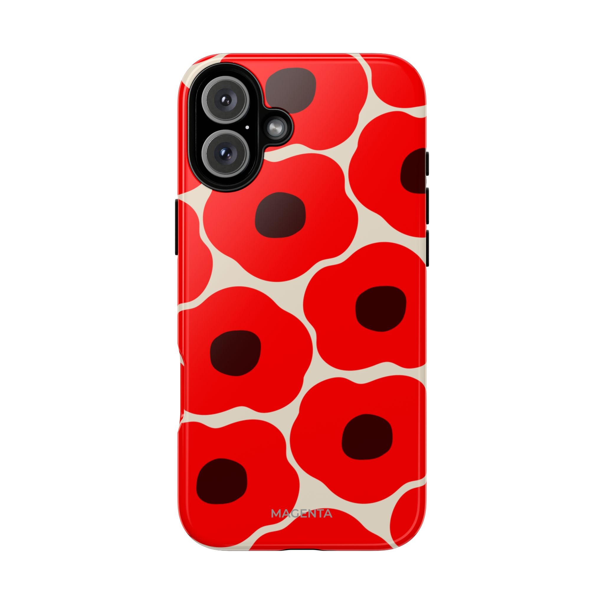 Red Poppy On Cream Tough Case