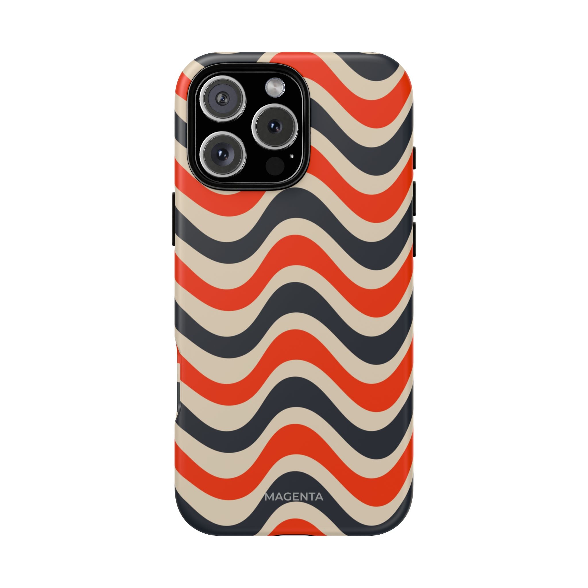 Black & Red Waves Tough Case