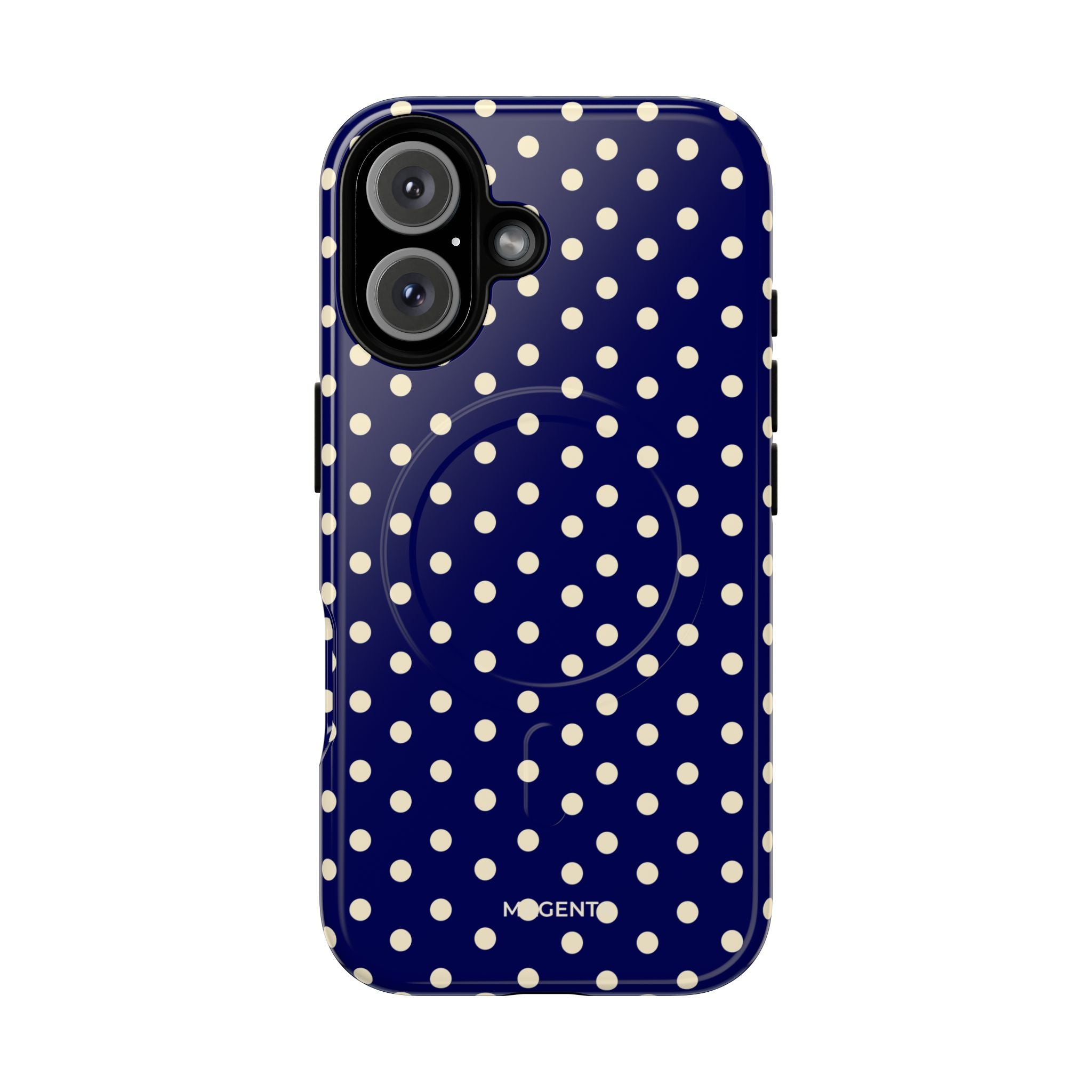 Cream On Navy Tough Magnetic Case