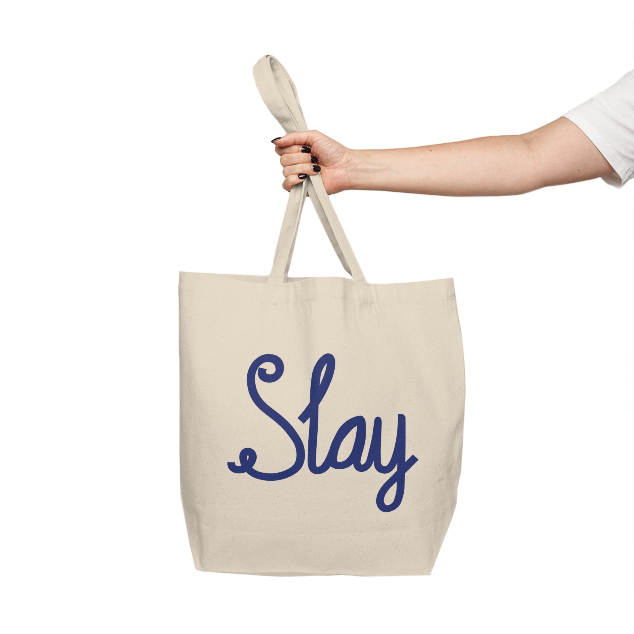 Slay Canvas Shopping Tote - V. 2 - Blue