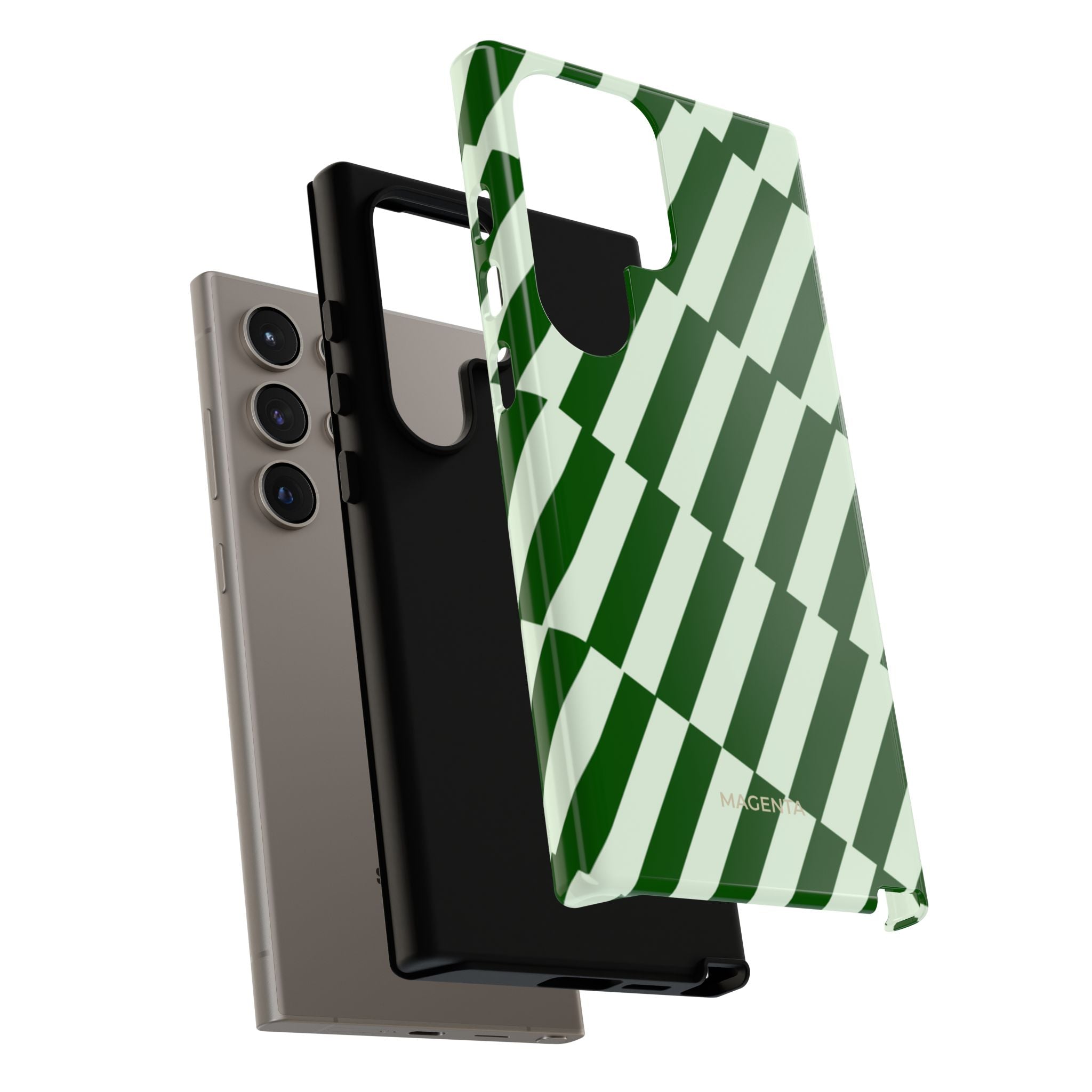 Deep Green Stripes Tough Case