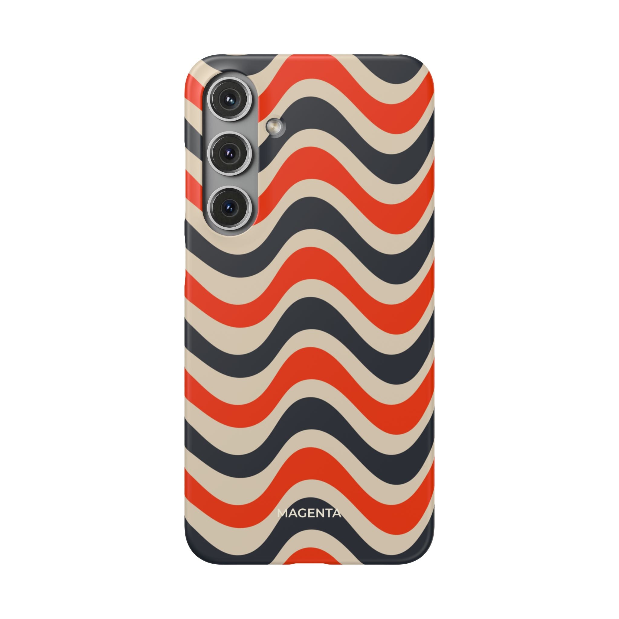 Black & Red Waves Snap Case