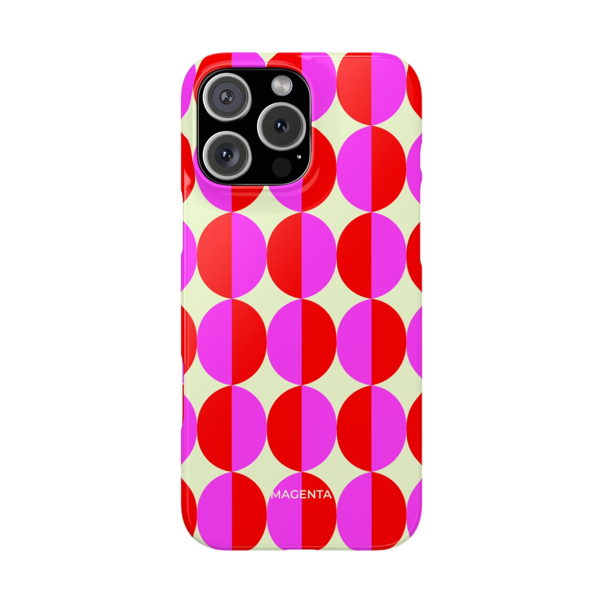 Red Pink Circle Snap Case
