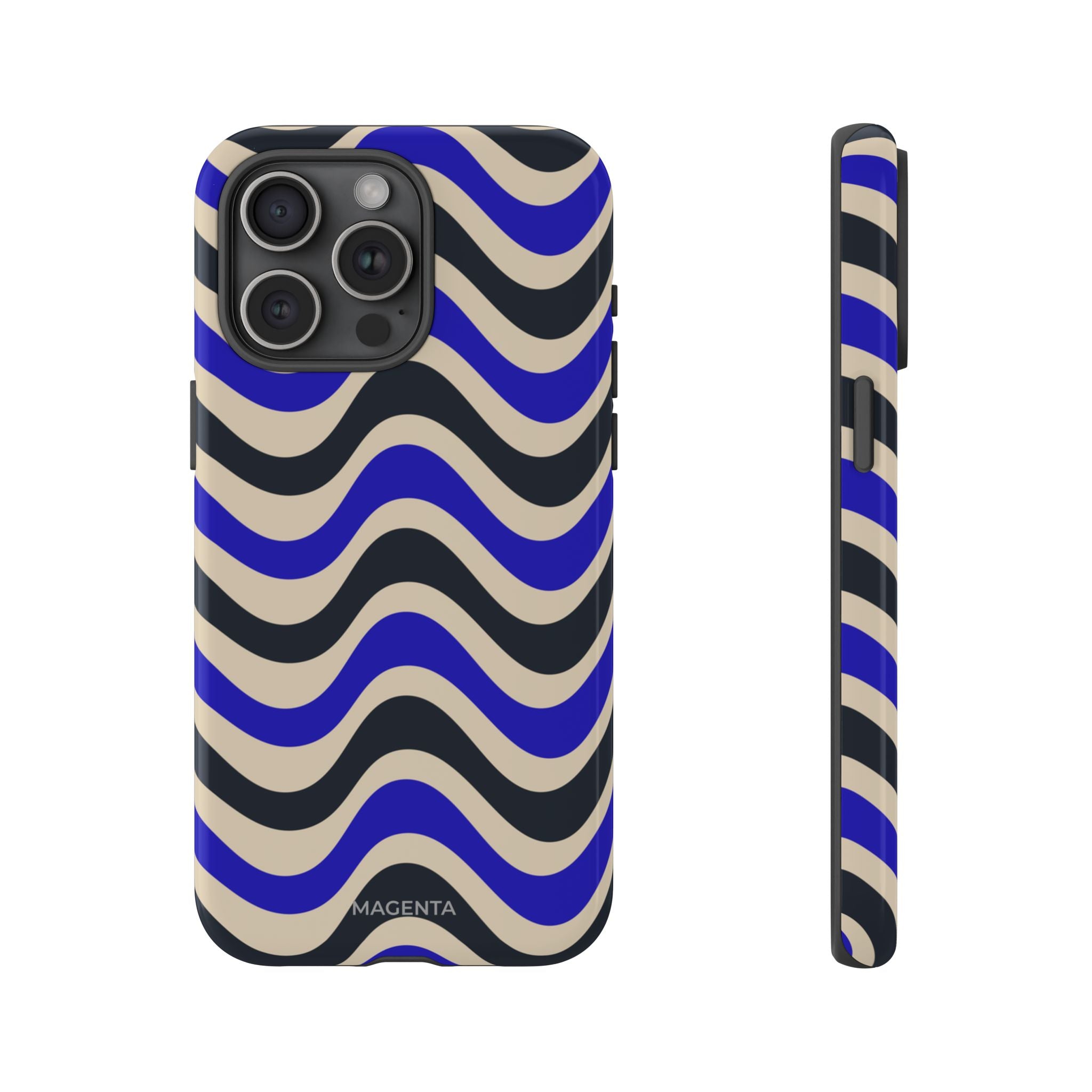 Black & Blue Waves Tough Case