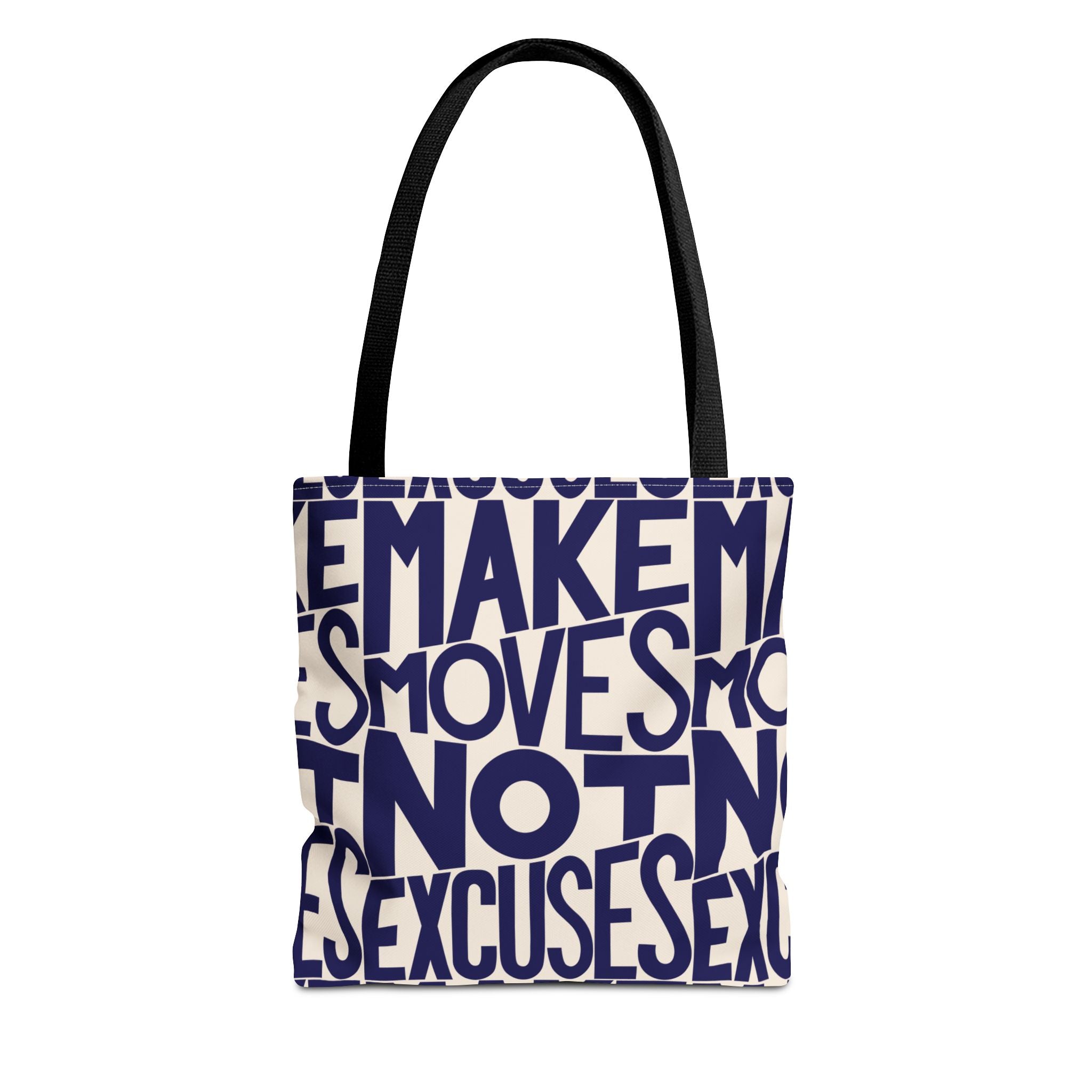 Make Moves, Not Excuses Eco-Friendly Shopping Bag - Navy