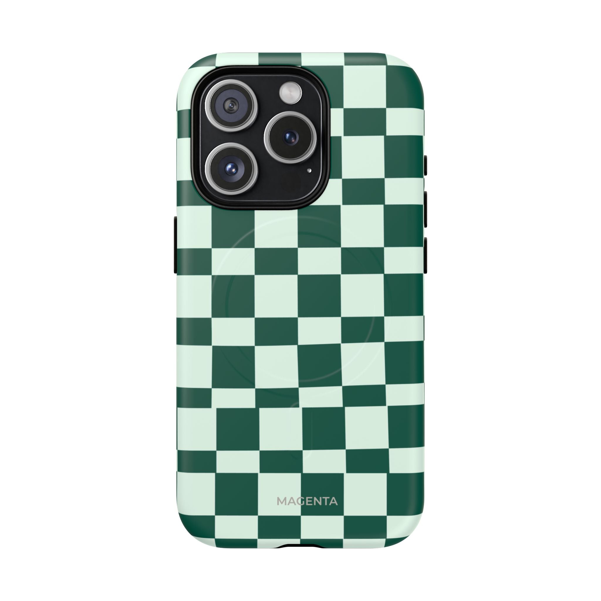 Deep Green Check Tough Magnetic Case