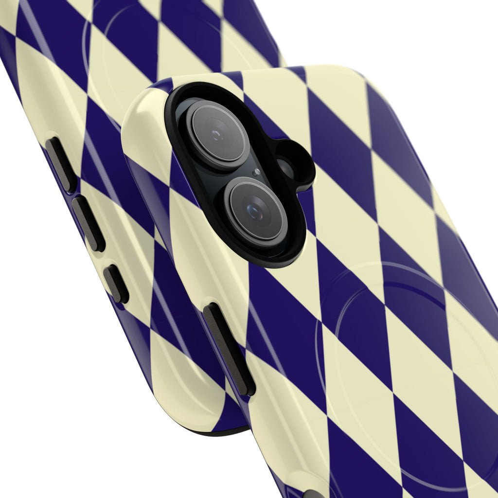 Navy & Cream Geometric Tough Magnetic Case