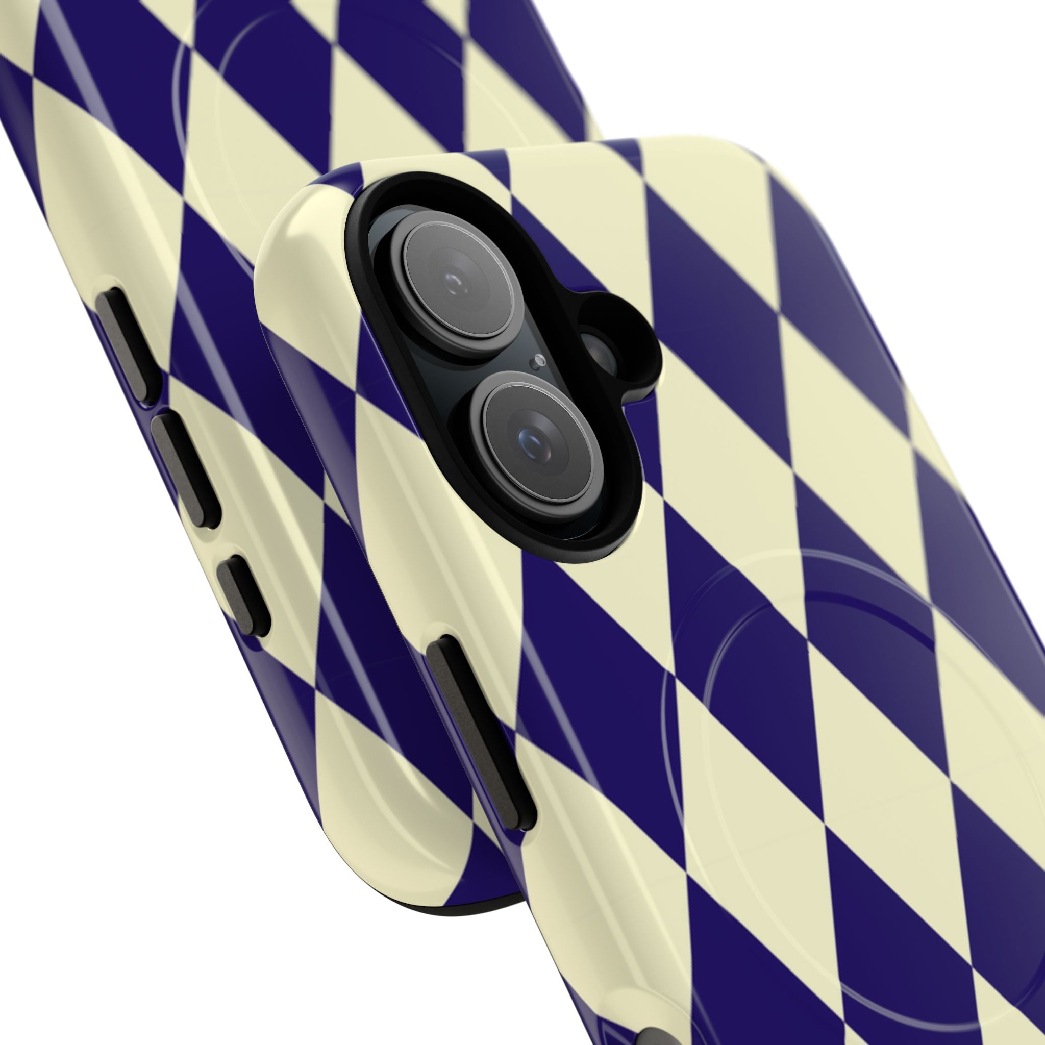 Navy & Cream Geometric Tough Magnetic Case