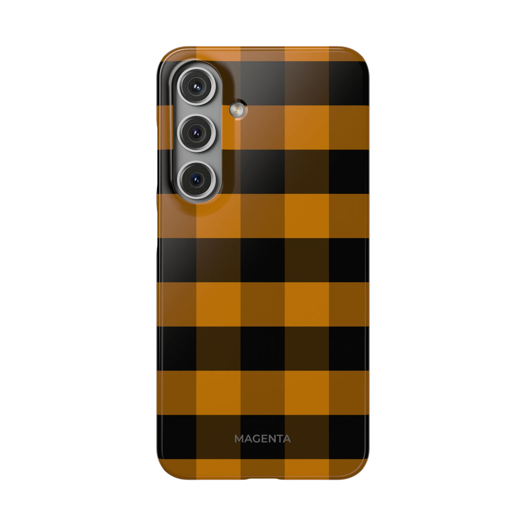 Golden Plaid Snap Case