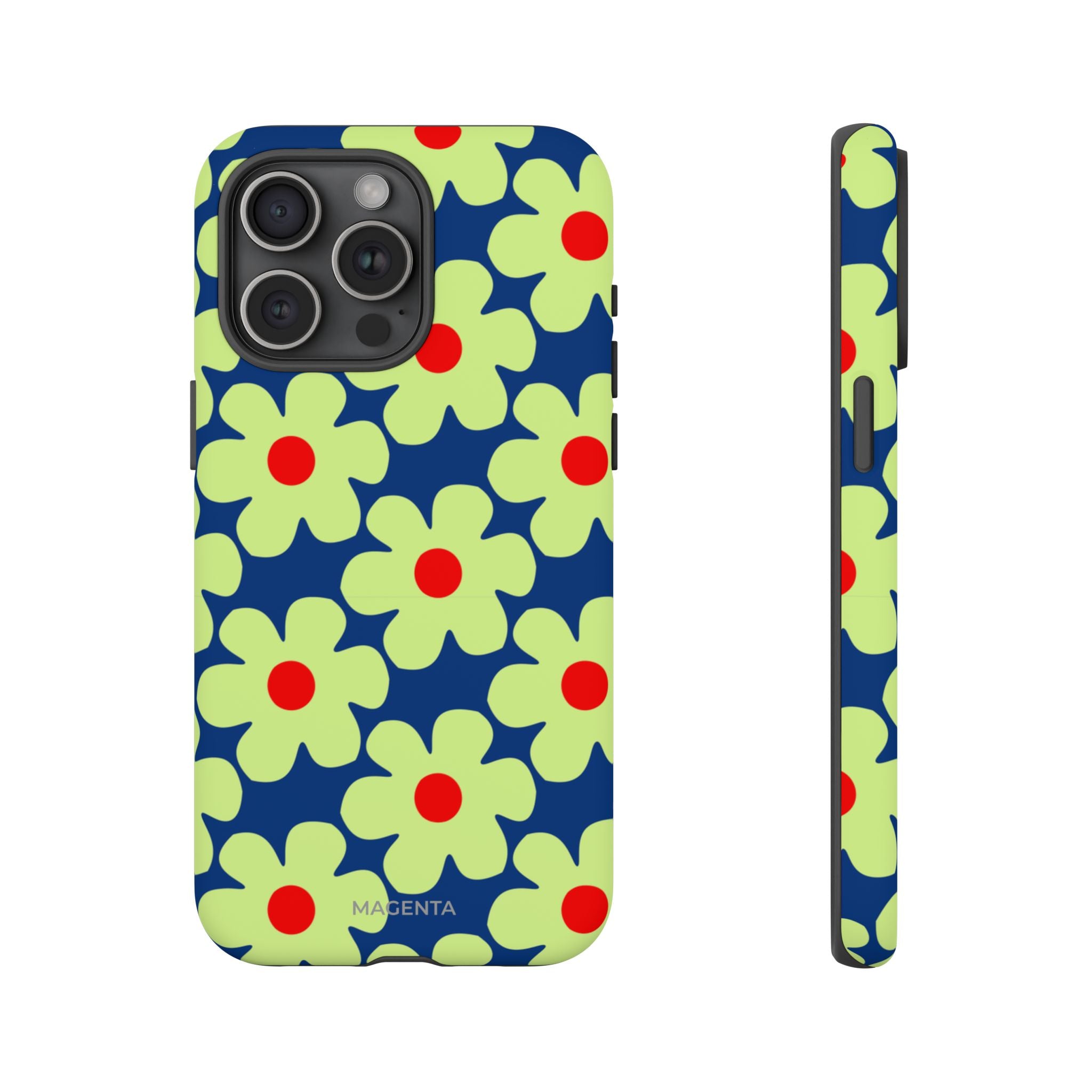 Minimal Pale Green Flowers Tough Case