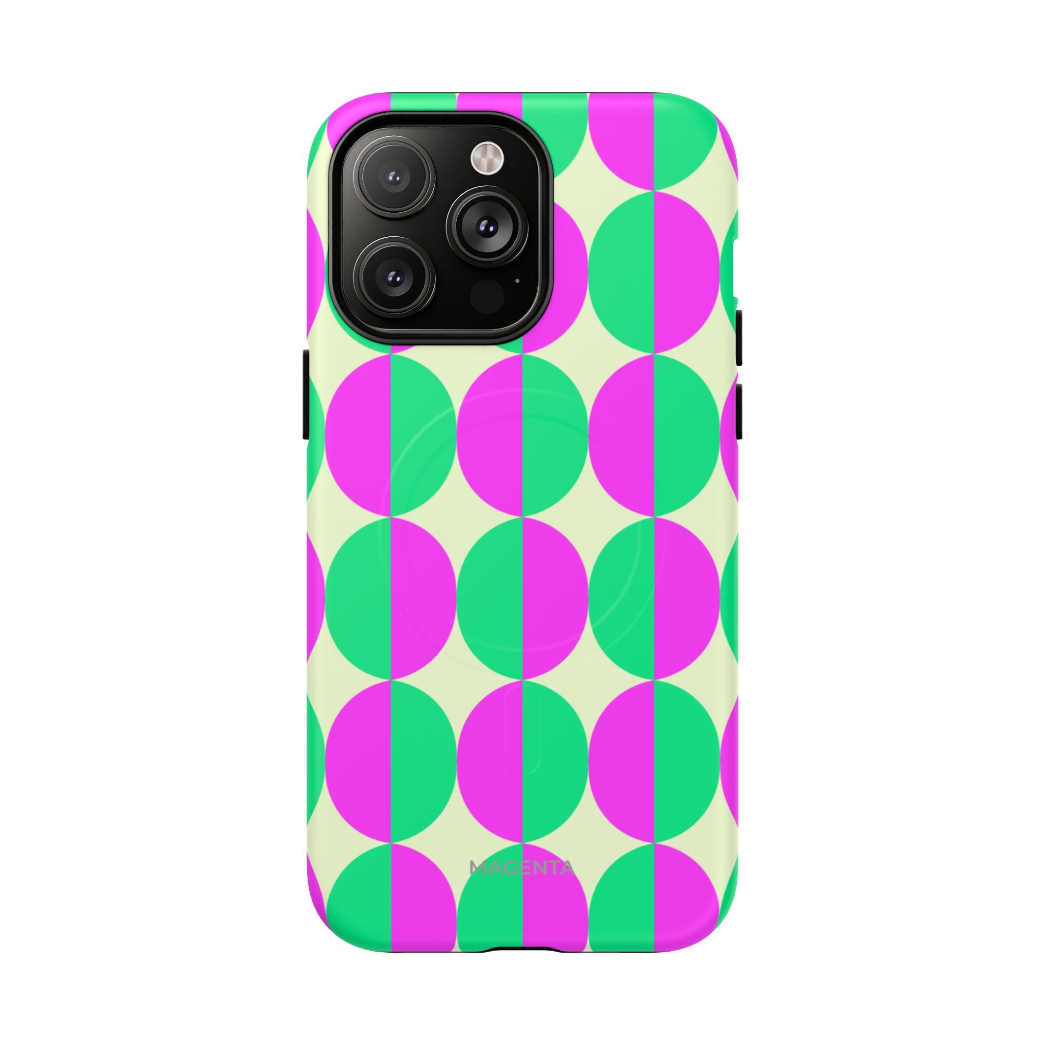 Pink Green Circle Tough Mag Case