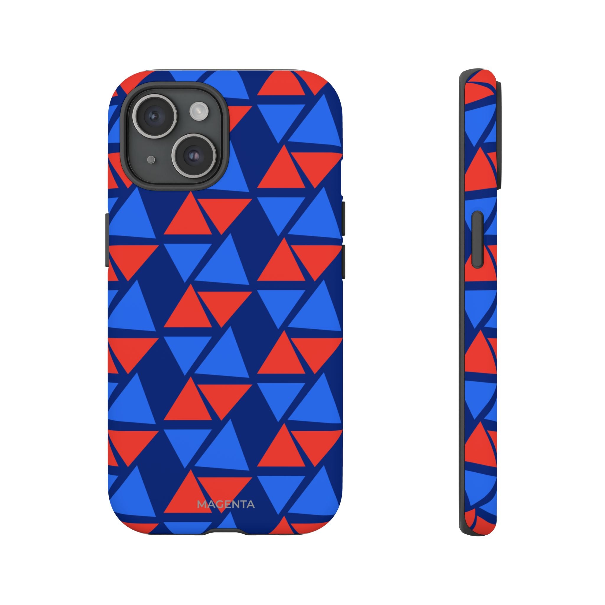 Blue Red Triangle Tough Case