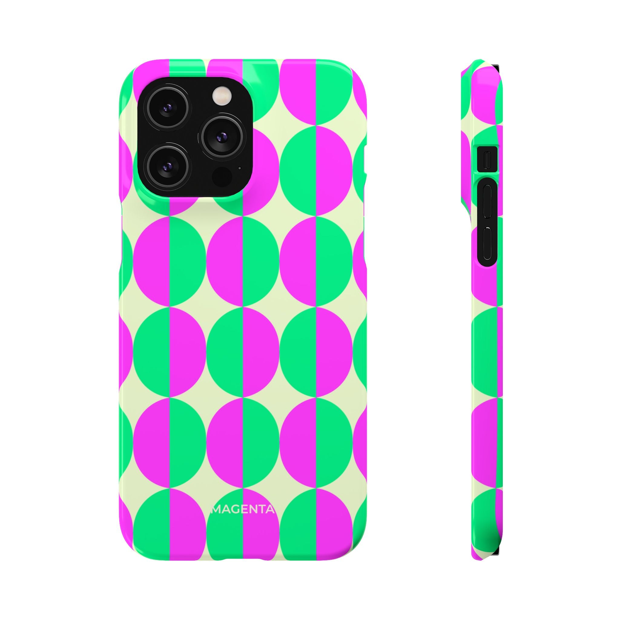 Purple Green Circle Snap Case
