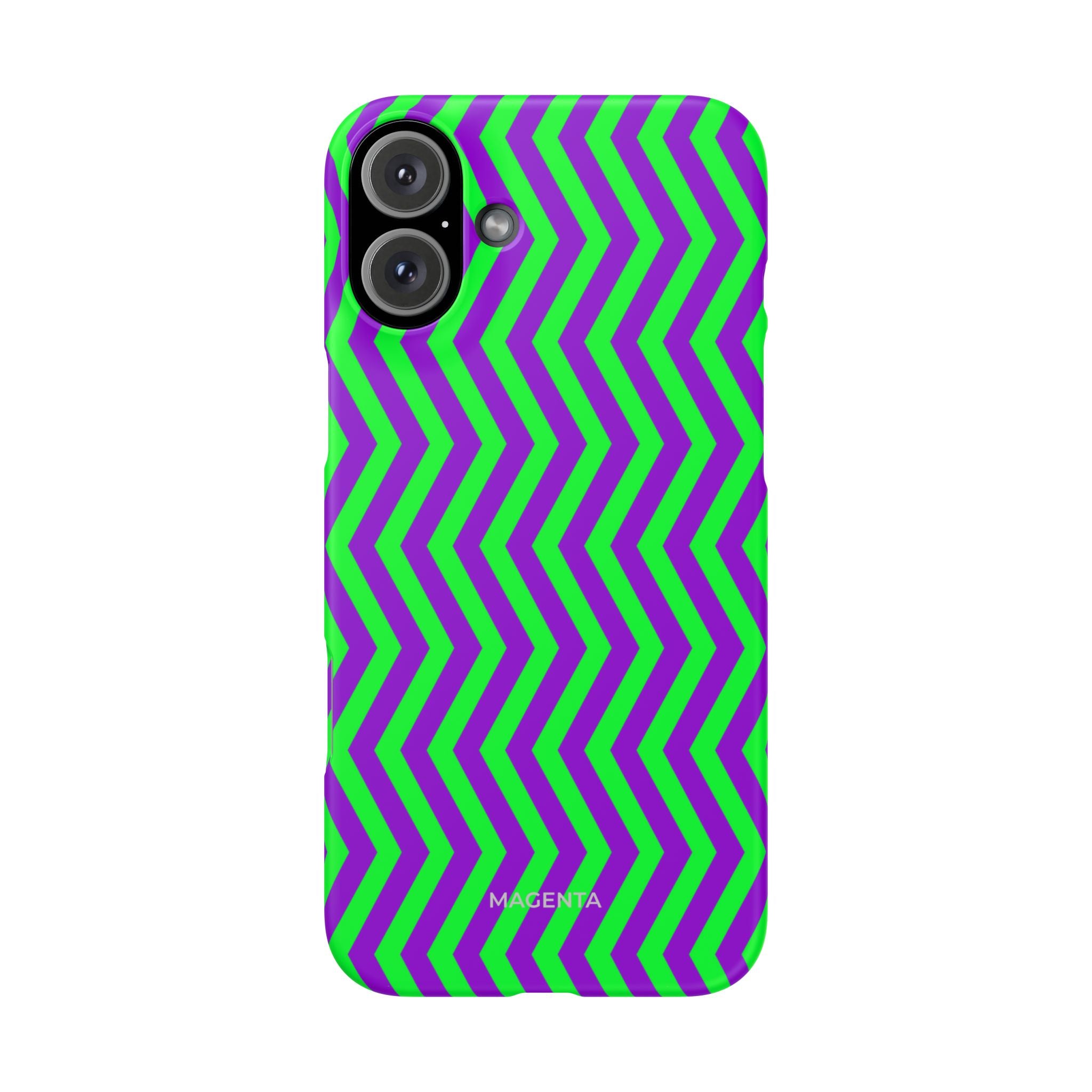 Green Purple Chevron Snap Case