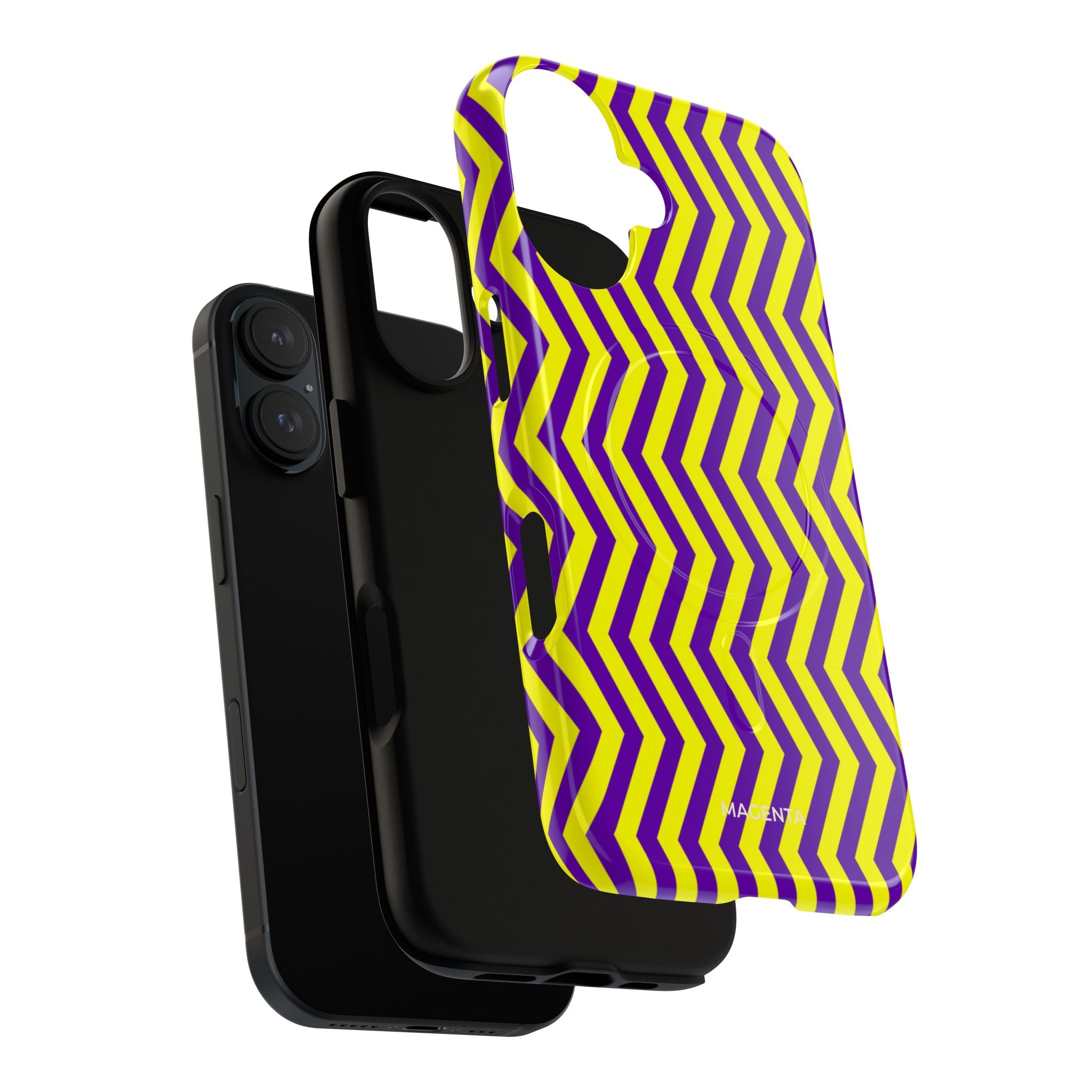 Purple Yellow Chevron Tough Mag Case