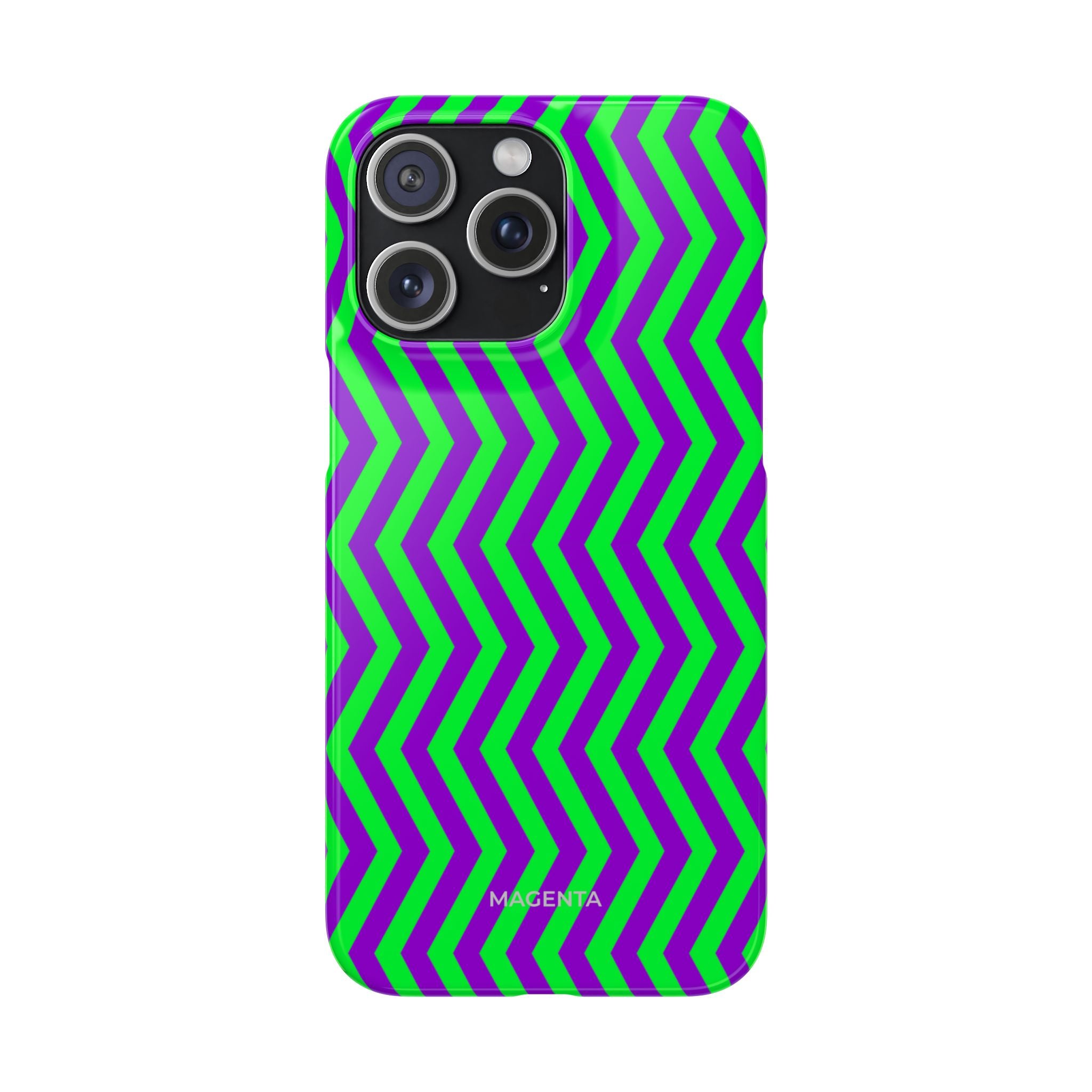 Green Purple Chevron Snap Case