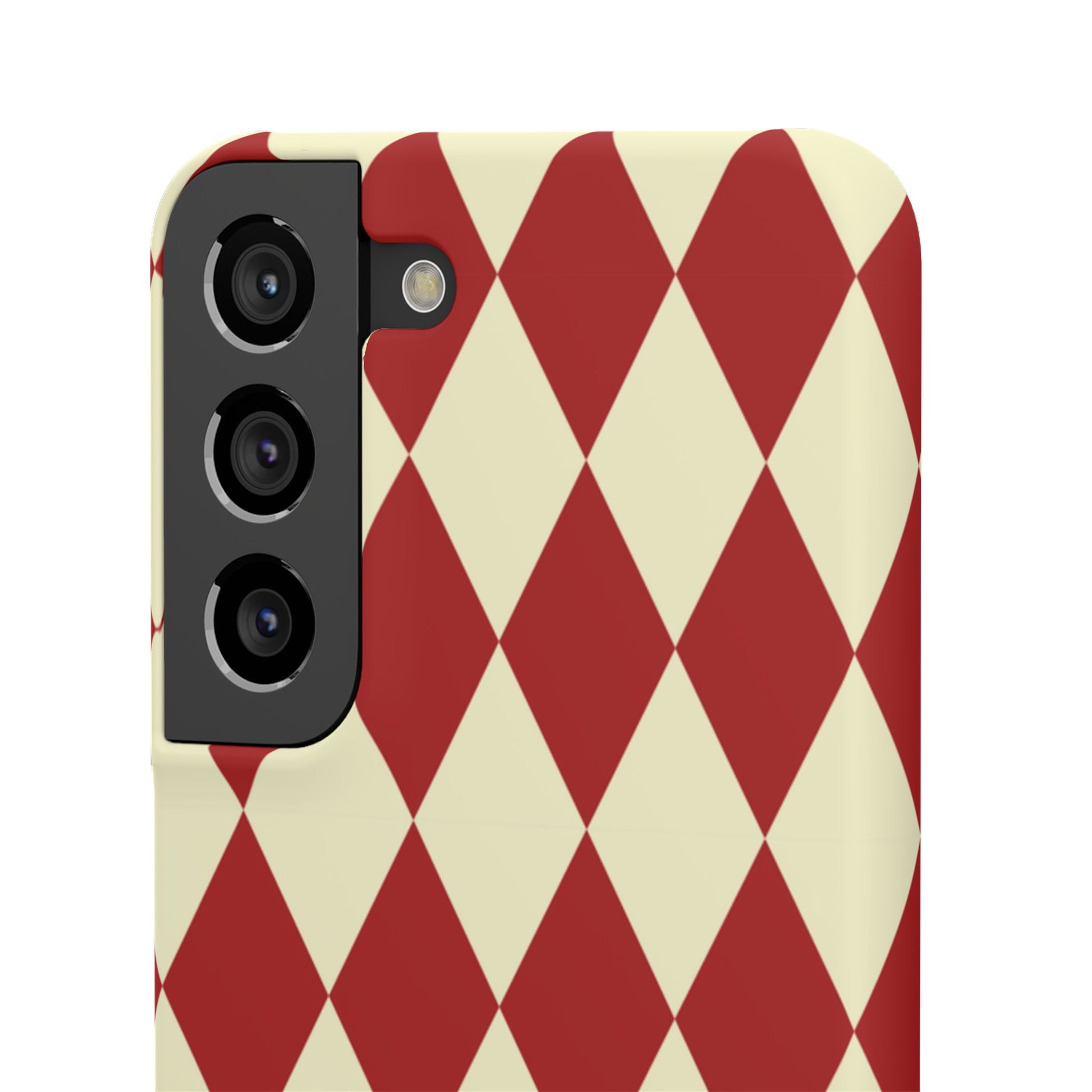 Maroon & Cream Geometric Snap Case