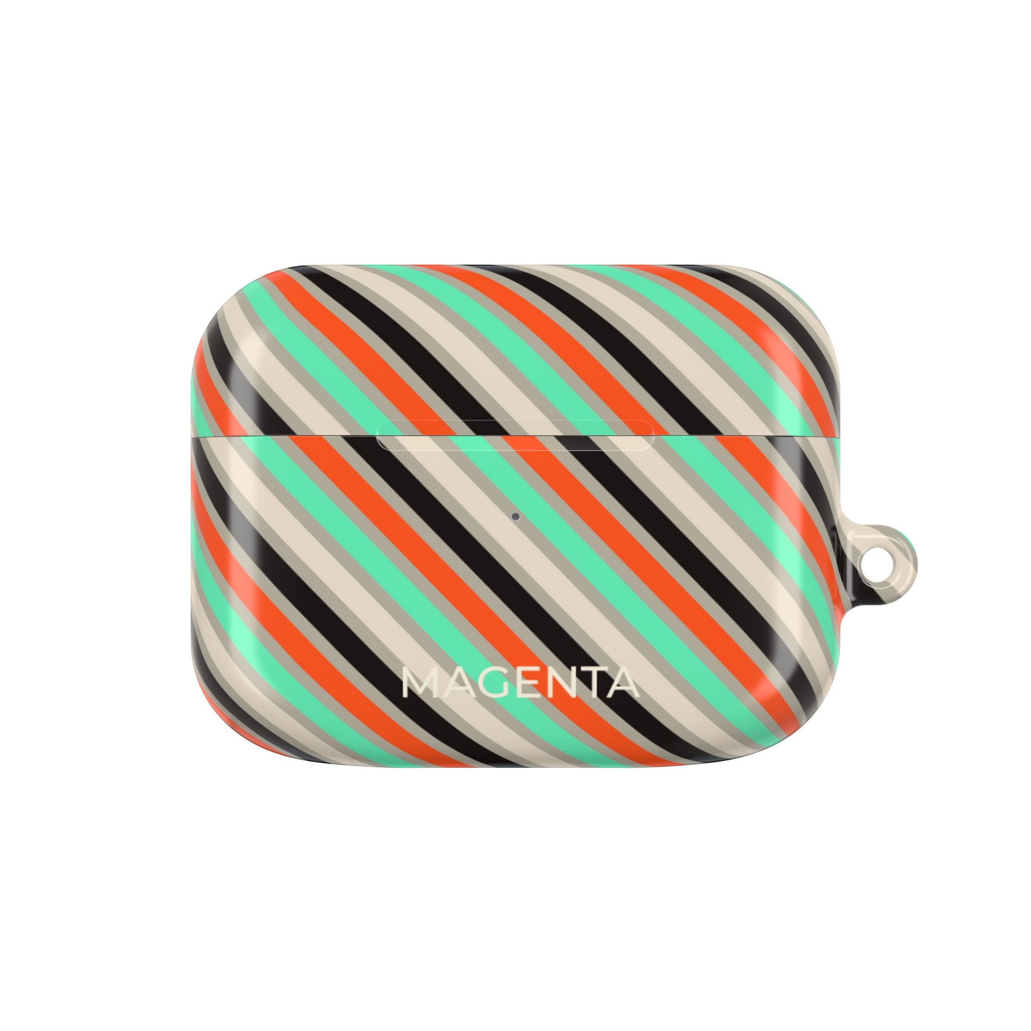 Mint-Coral Stripes AirPods Pro Gen 1 Case