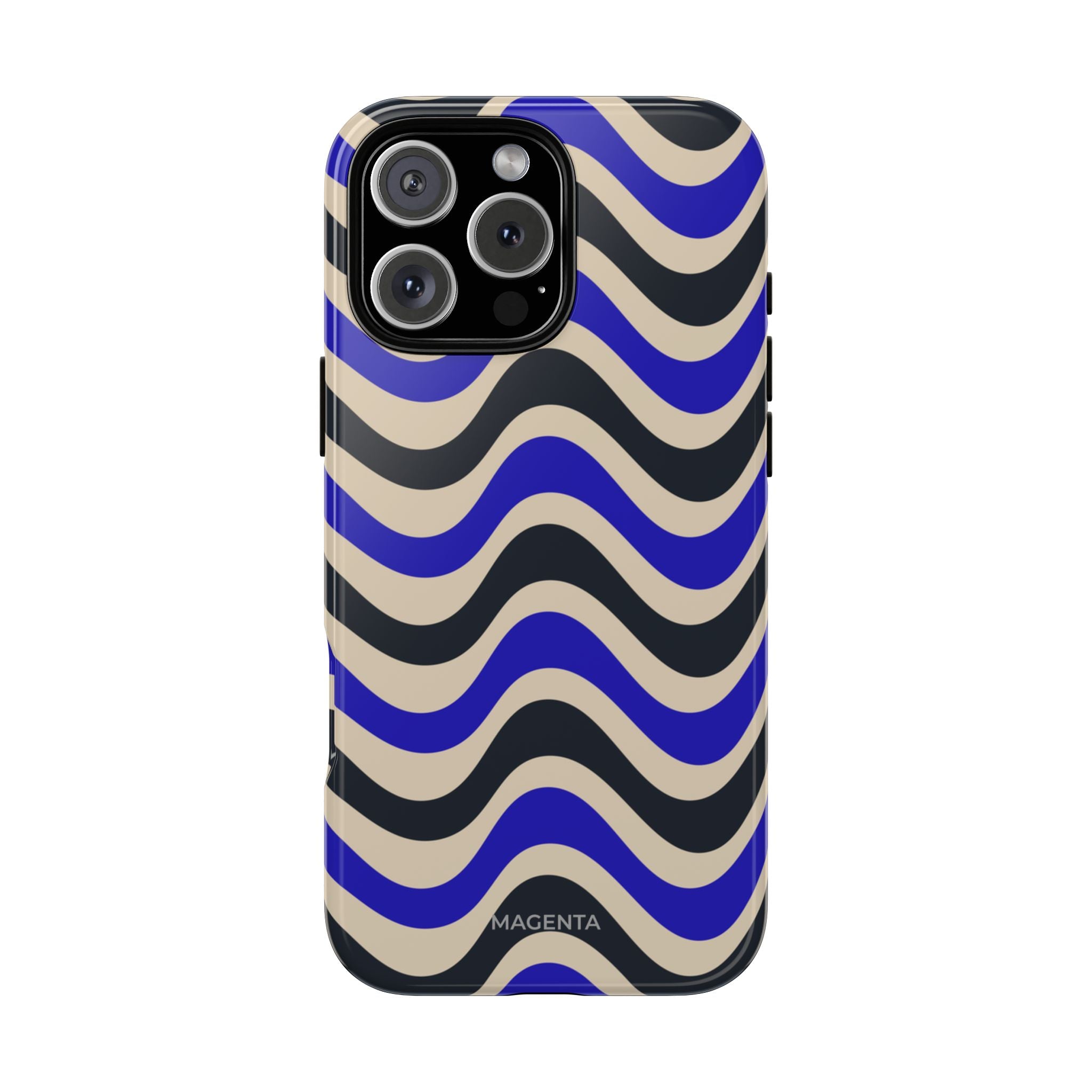 Black & Blue Waves Tough Case
