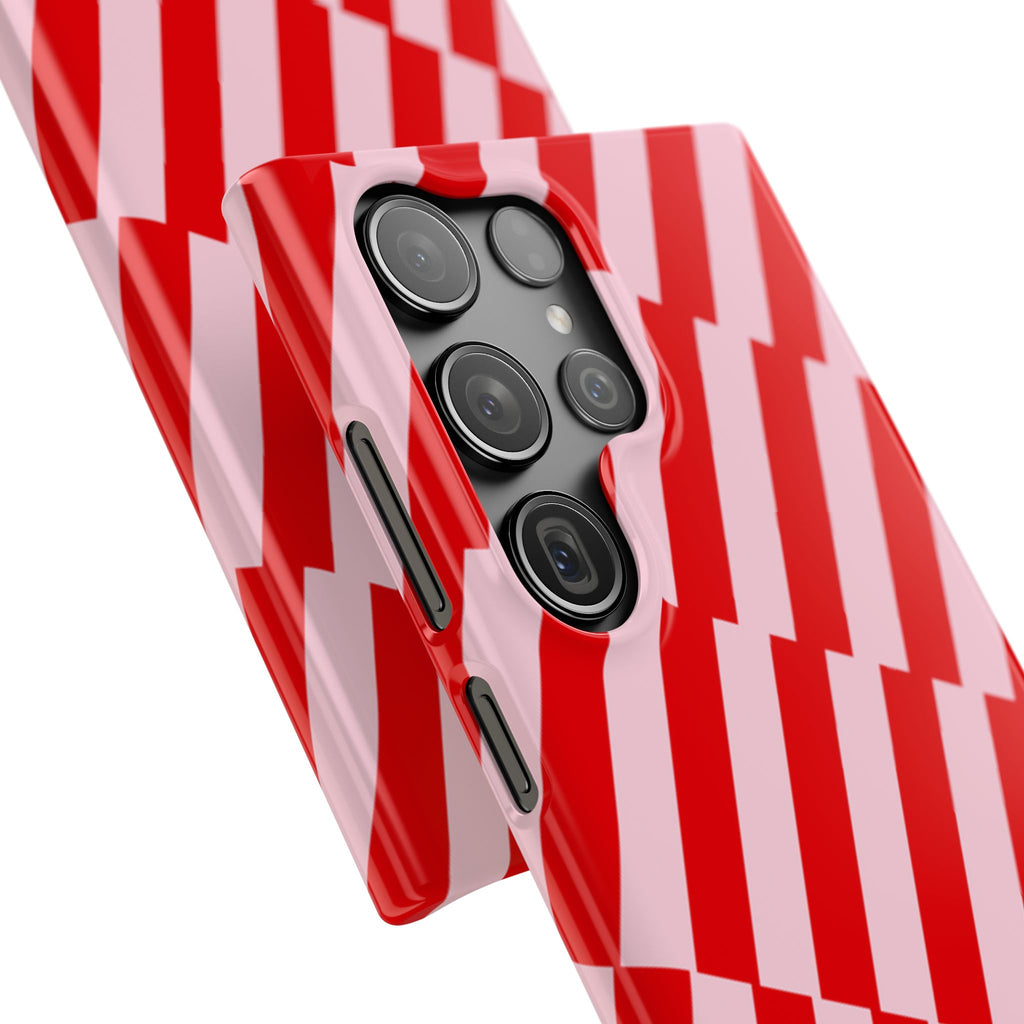 Cherry Pinstripe Snap Case