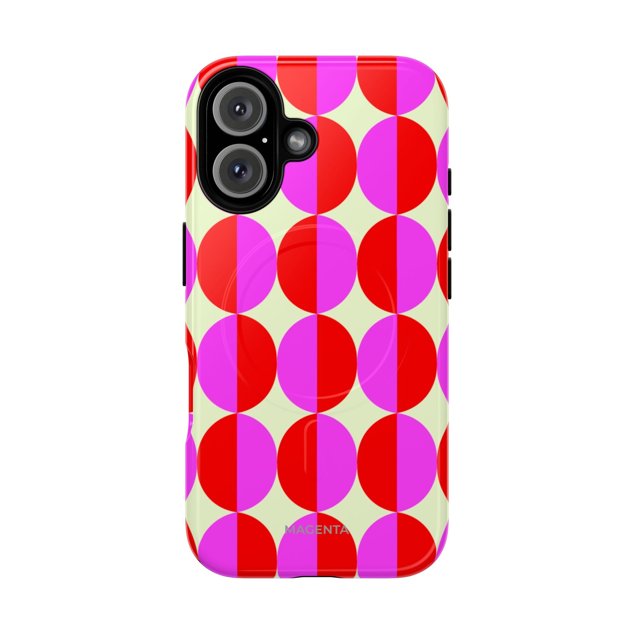 Red Pink Circle Tough Mag Case