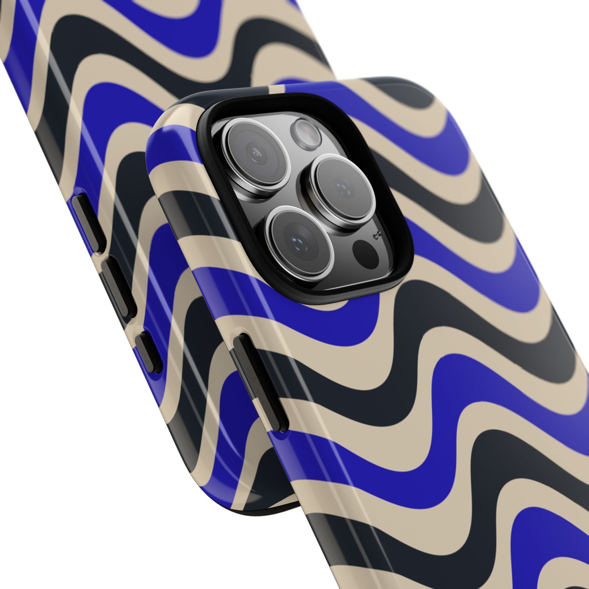 Black & Blue Waves Tough Case