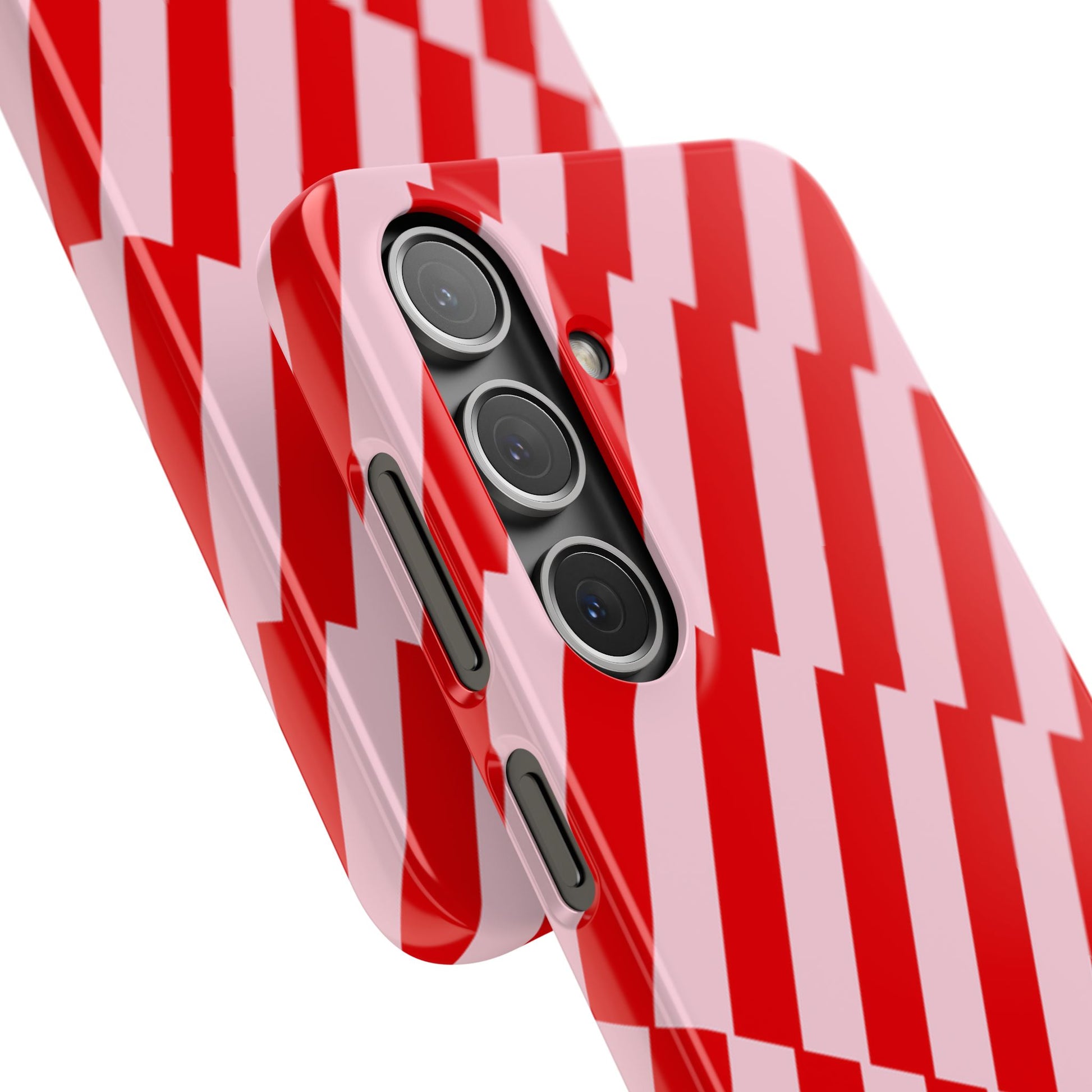 Cherry Pinstripe Snap Case