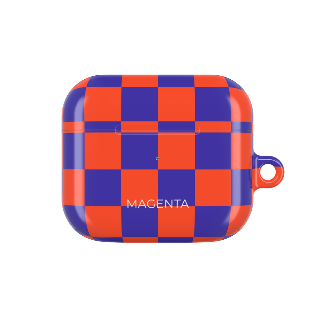 Orange & Blue Checkmate AirPods Gen 3 Case