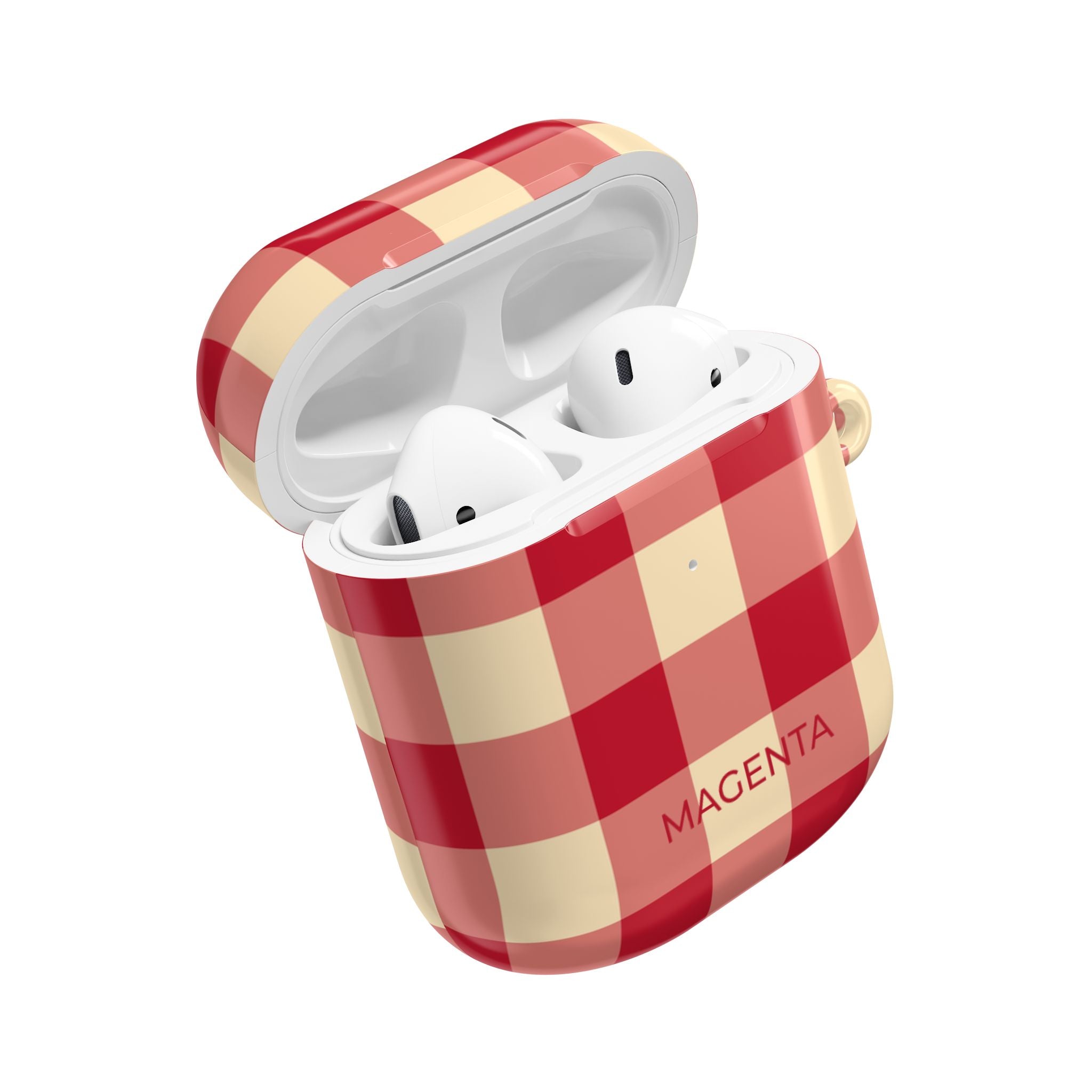 Red & Off White Plaid AirPods Case