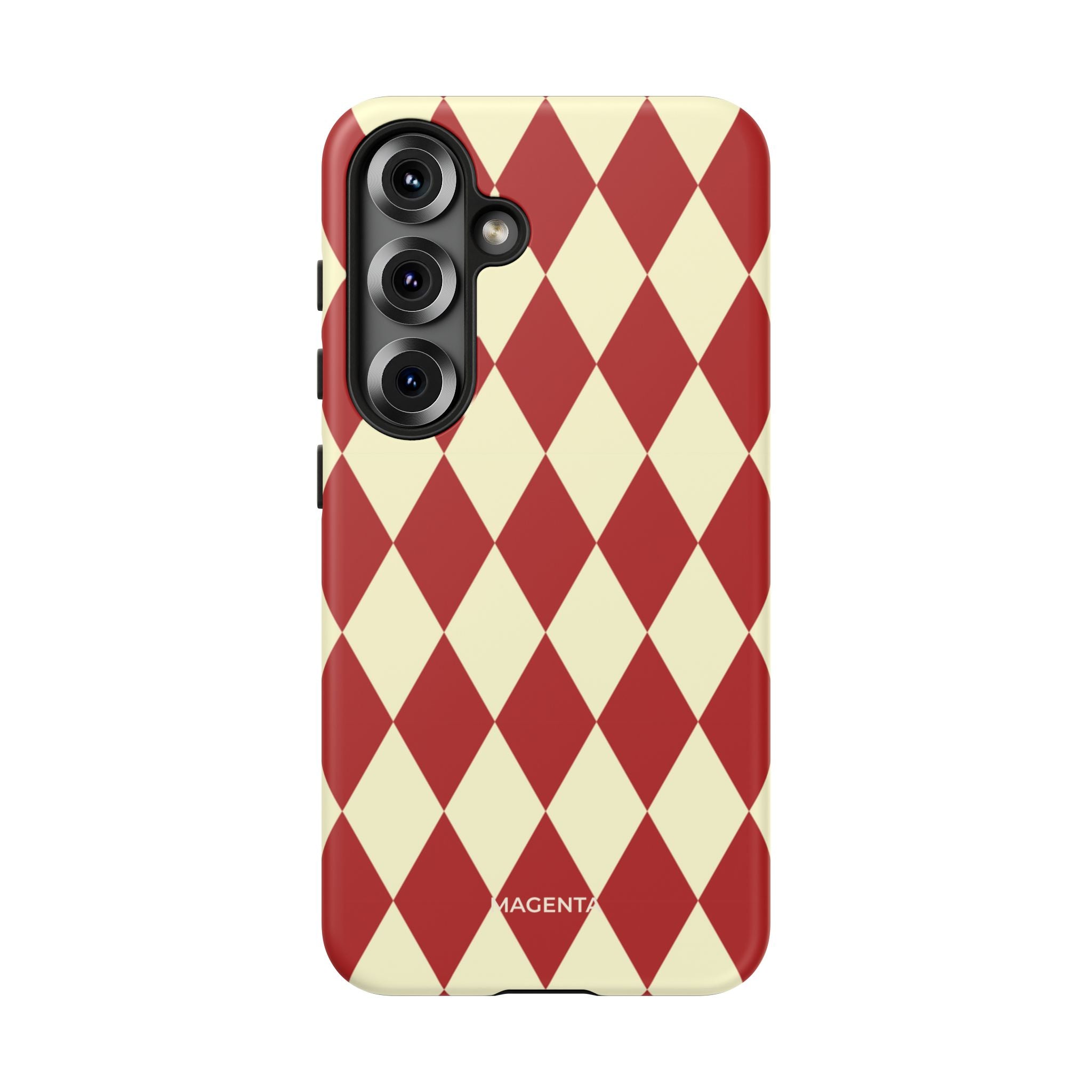 Maroon & Cream Geometric Tough Case