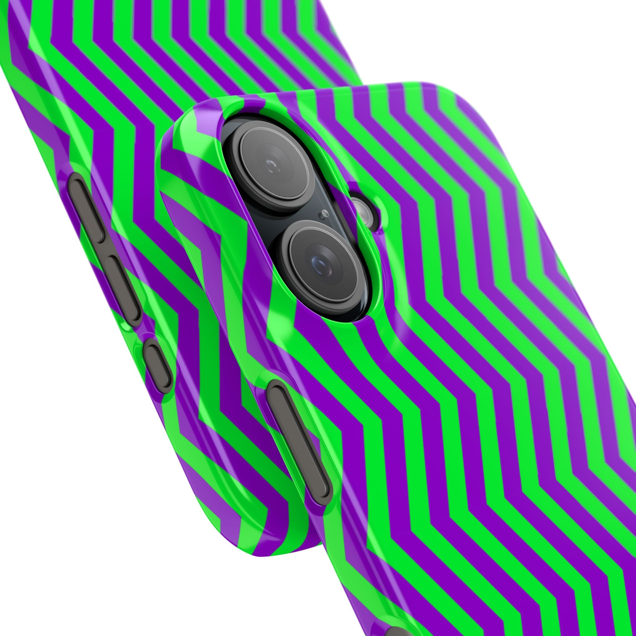 Green Purple Chevron Snap Case