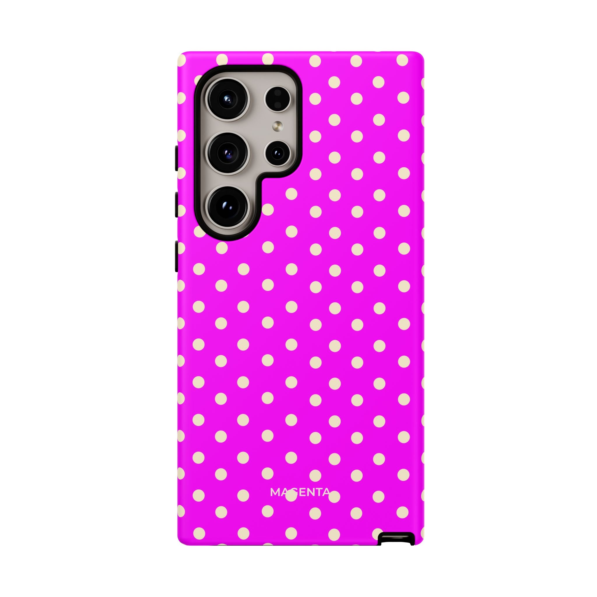 Cream On Magenta Polka Dot Tough Case