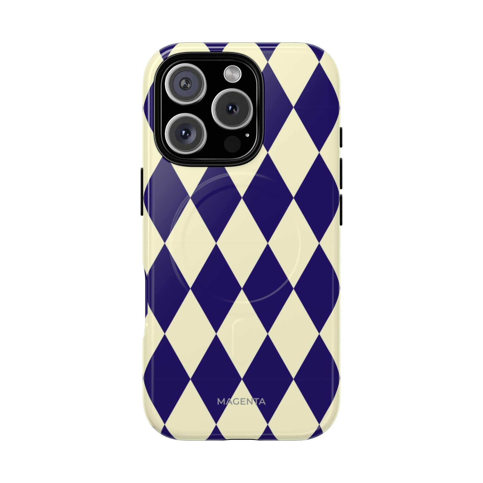 Navy & Cream Geometric Tough Magnetic Case