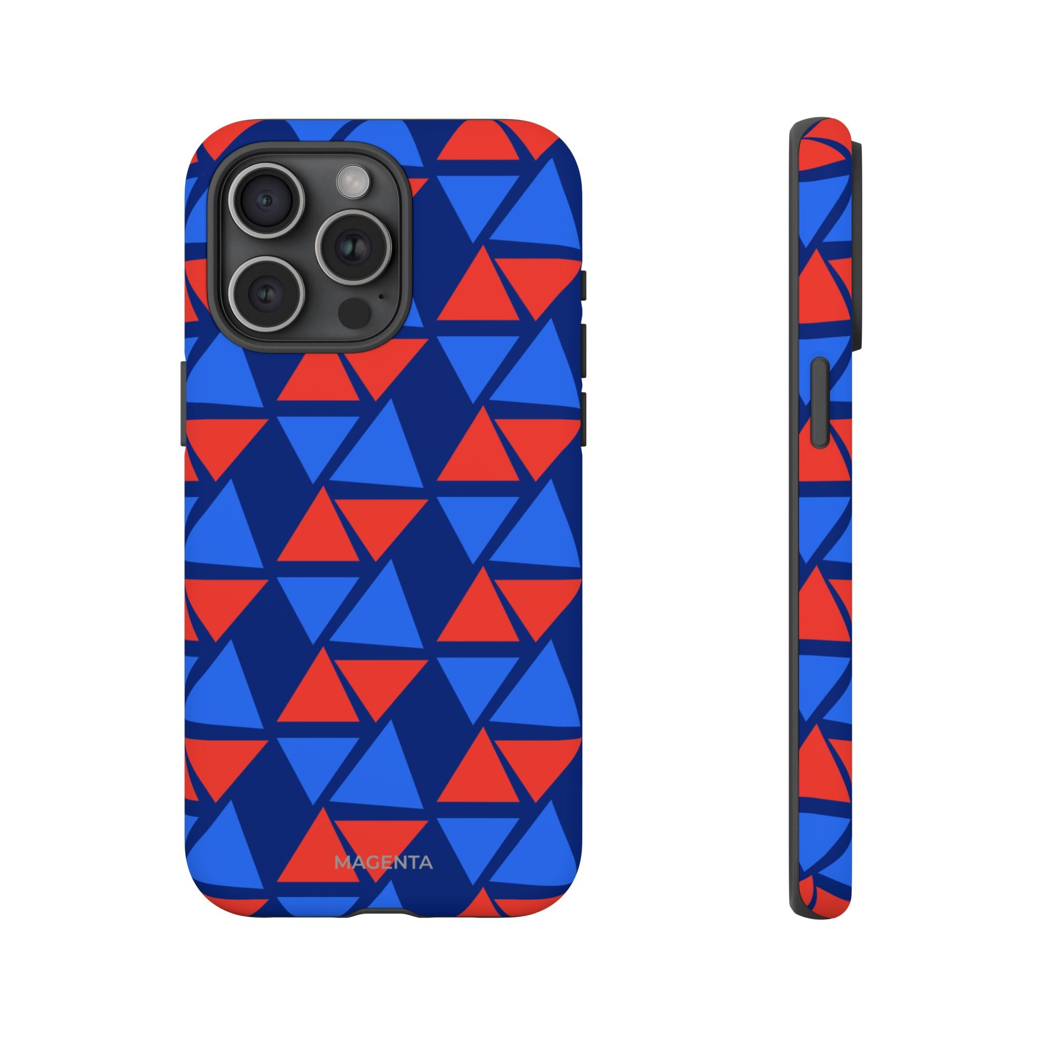 Blue Red Triangle Tough Case