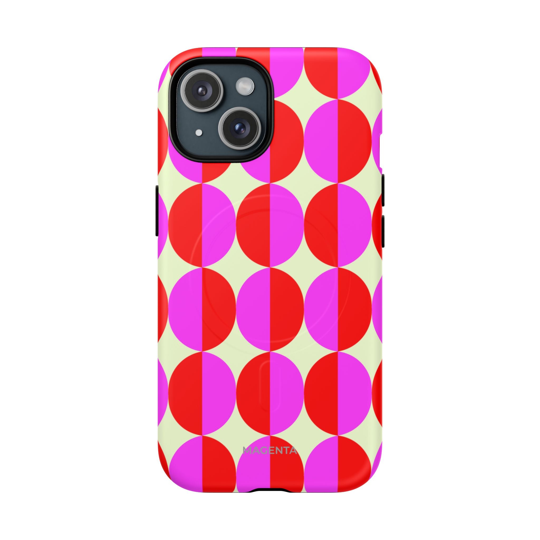 Red Pink Circle Tough Mag Case