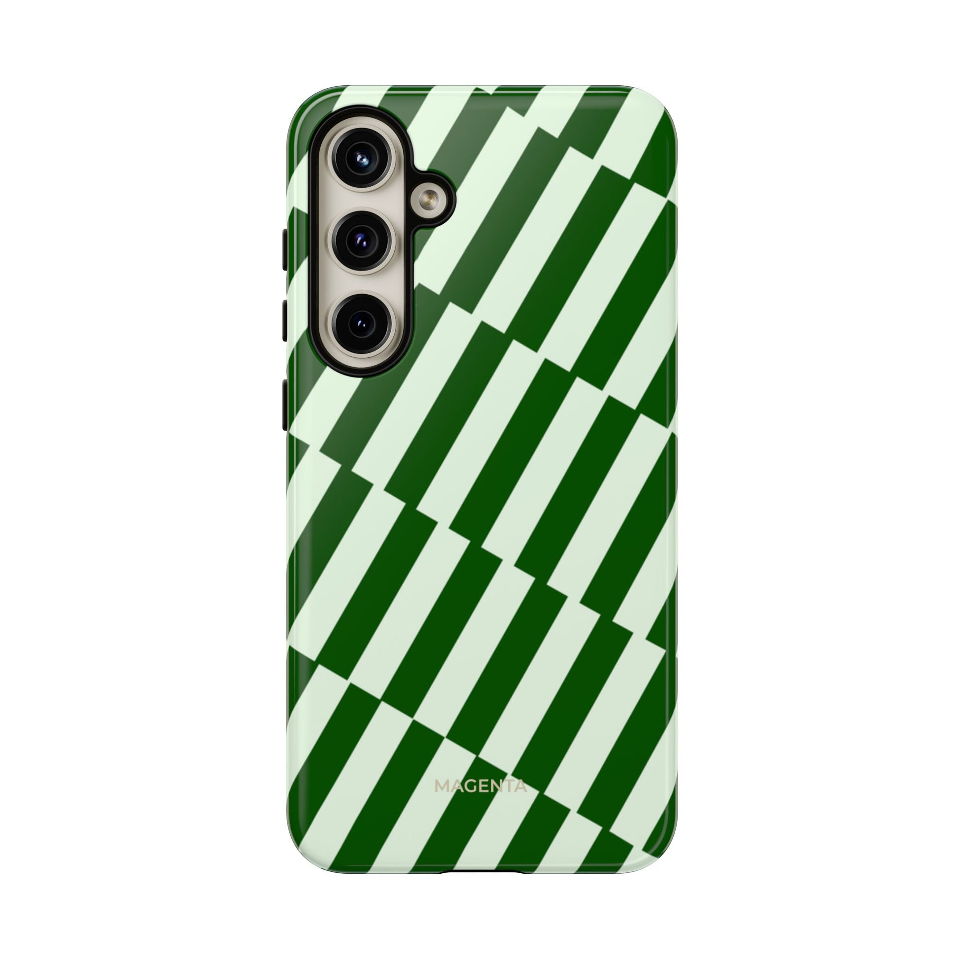 Deep Green Stripes Tough Case