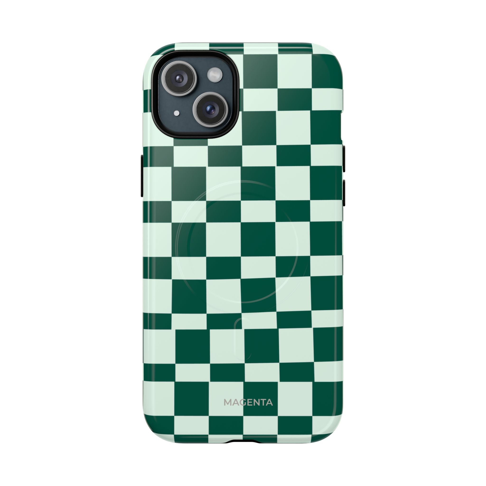 Deep Green Check Tough Magnetic Case