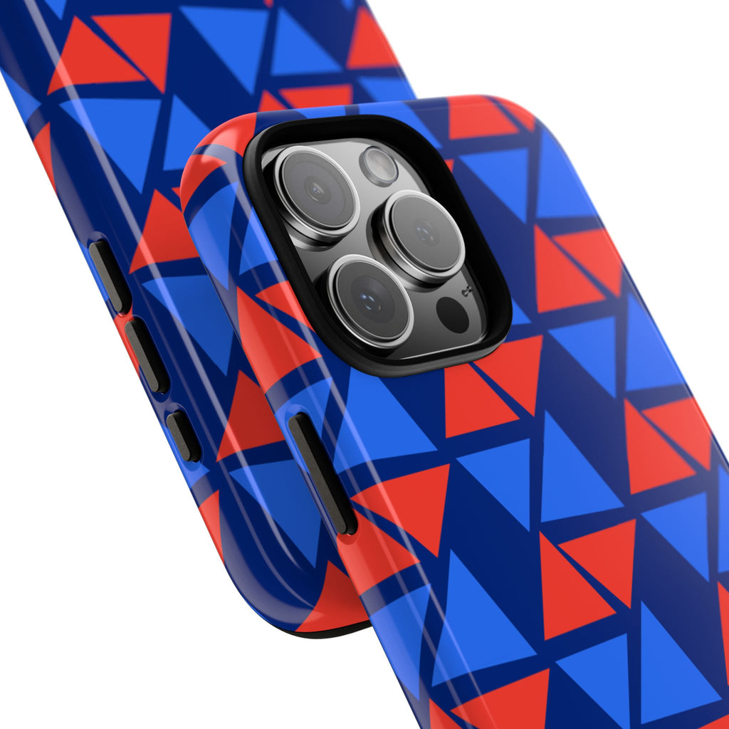 Blue Red Triangle Tough Case