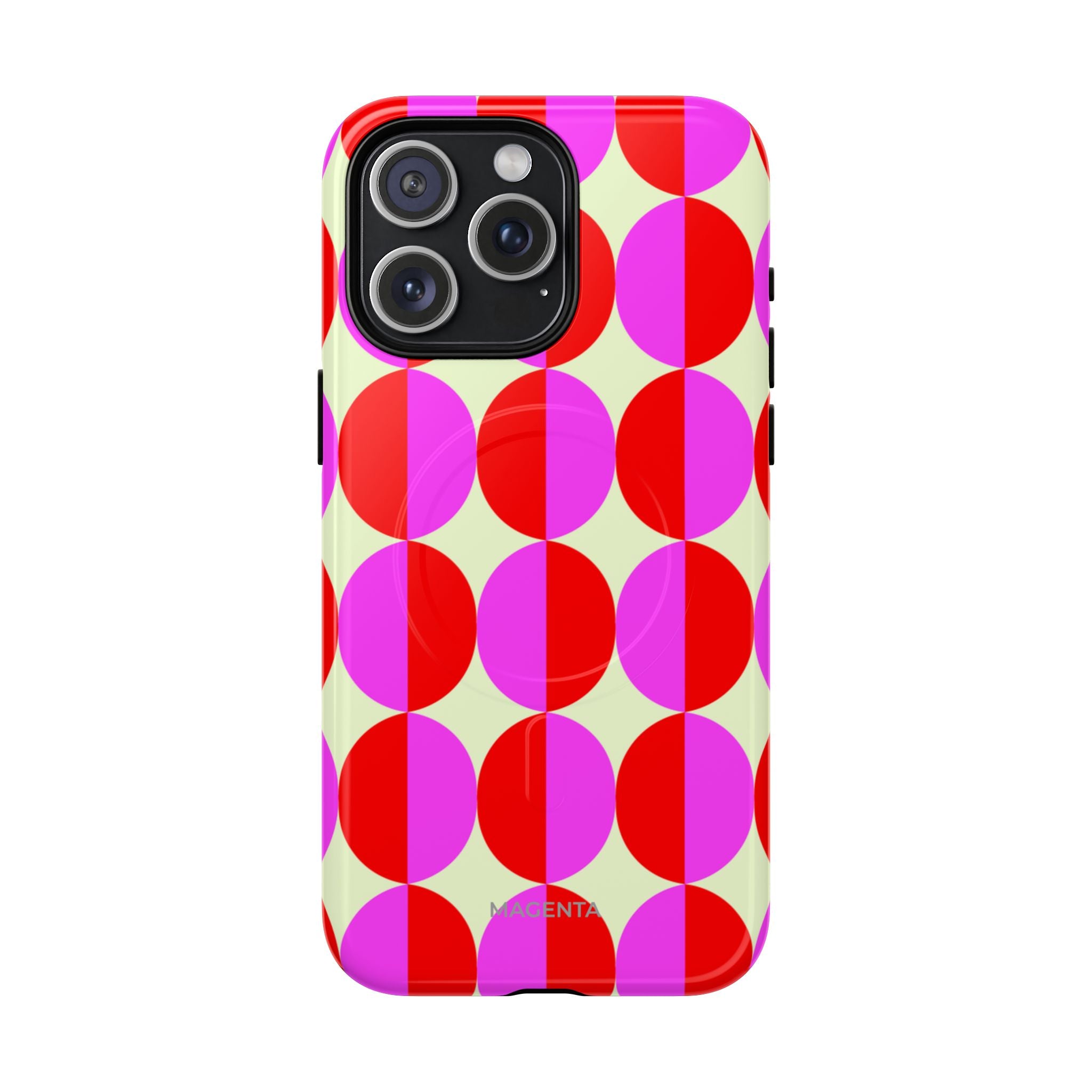 Red Pink Circle Tough Mag Case