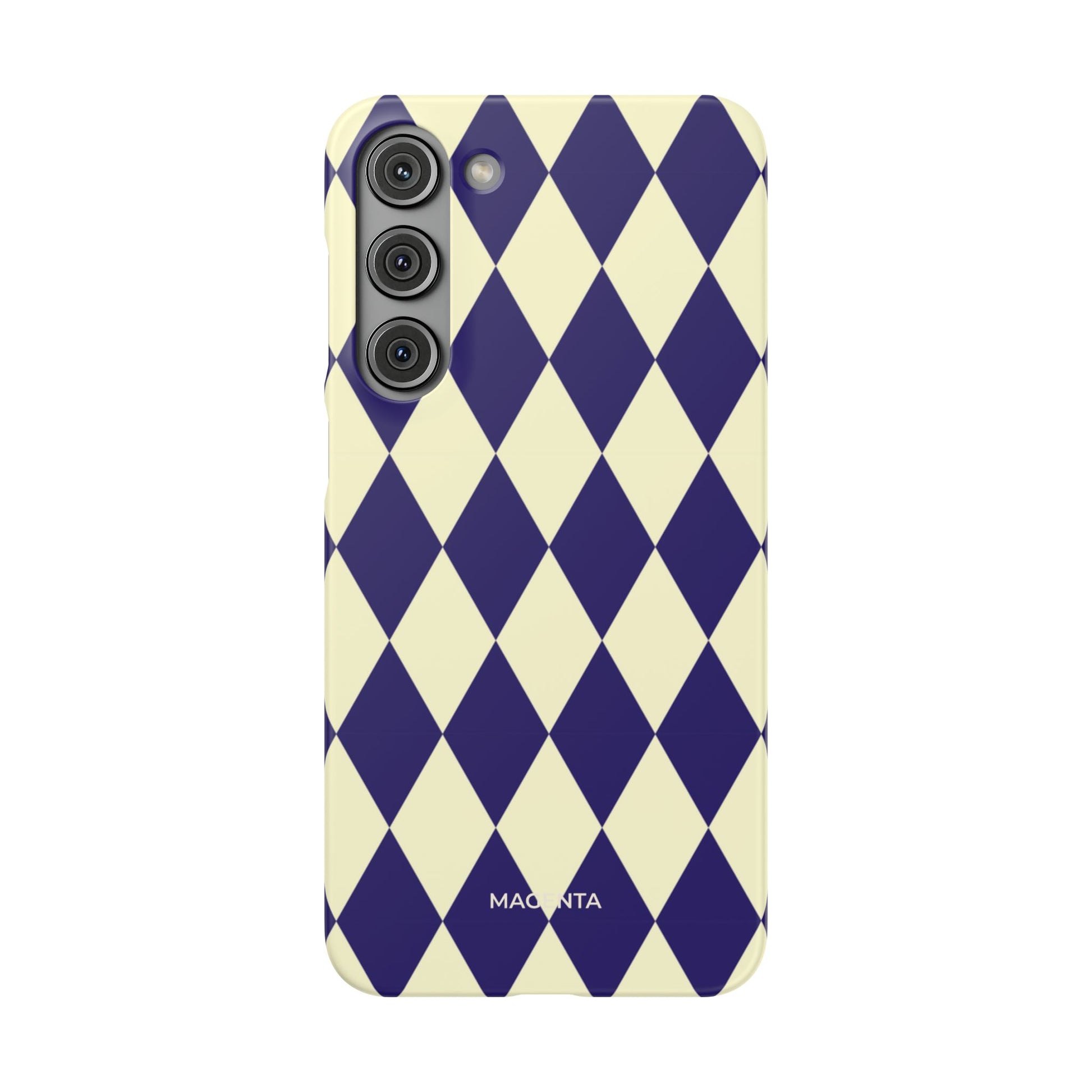 Navy & Cream Geometric Snap Case