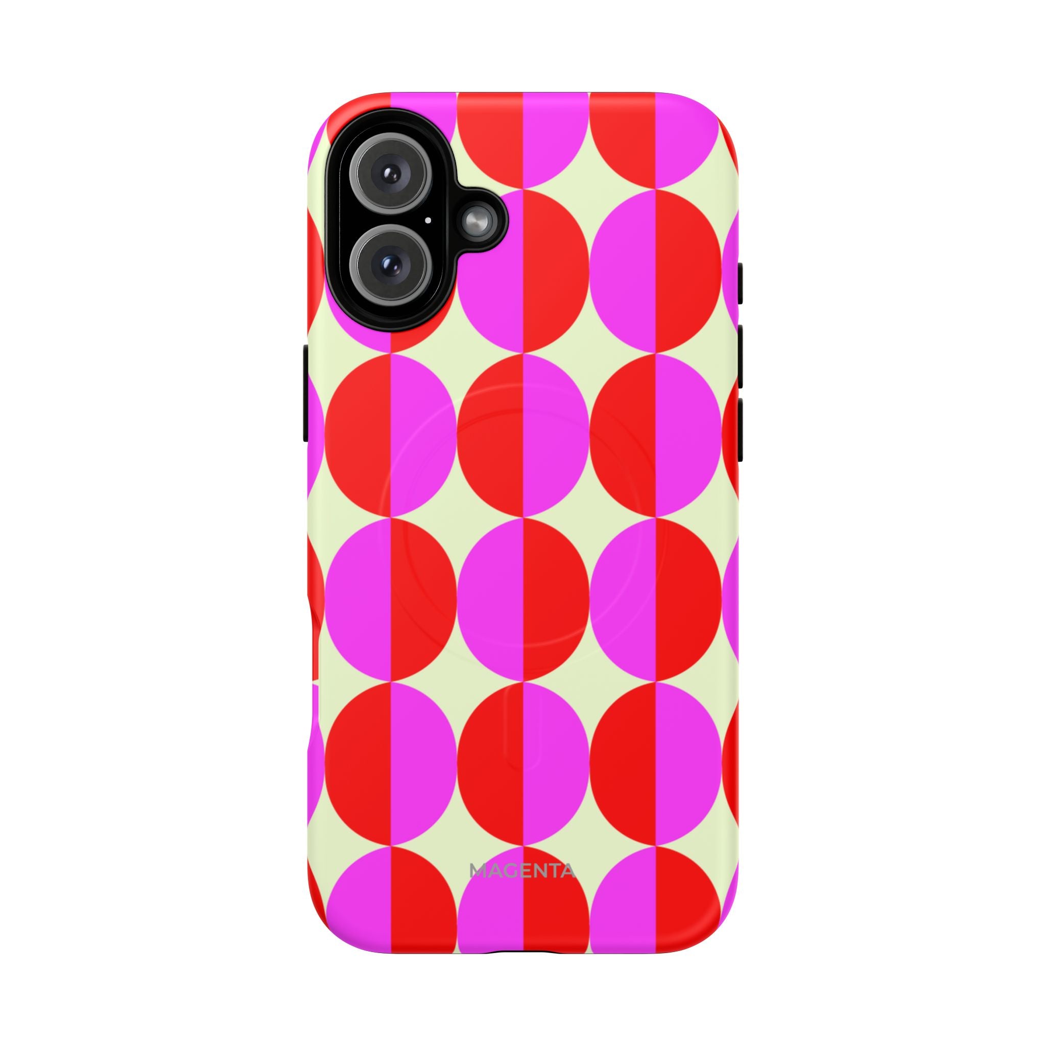Red Pink Circle Tough Mag Case