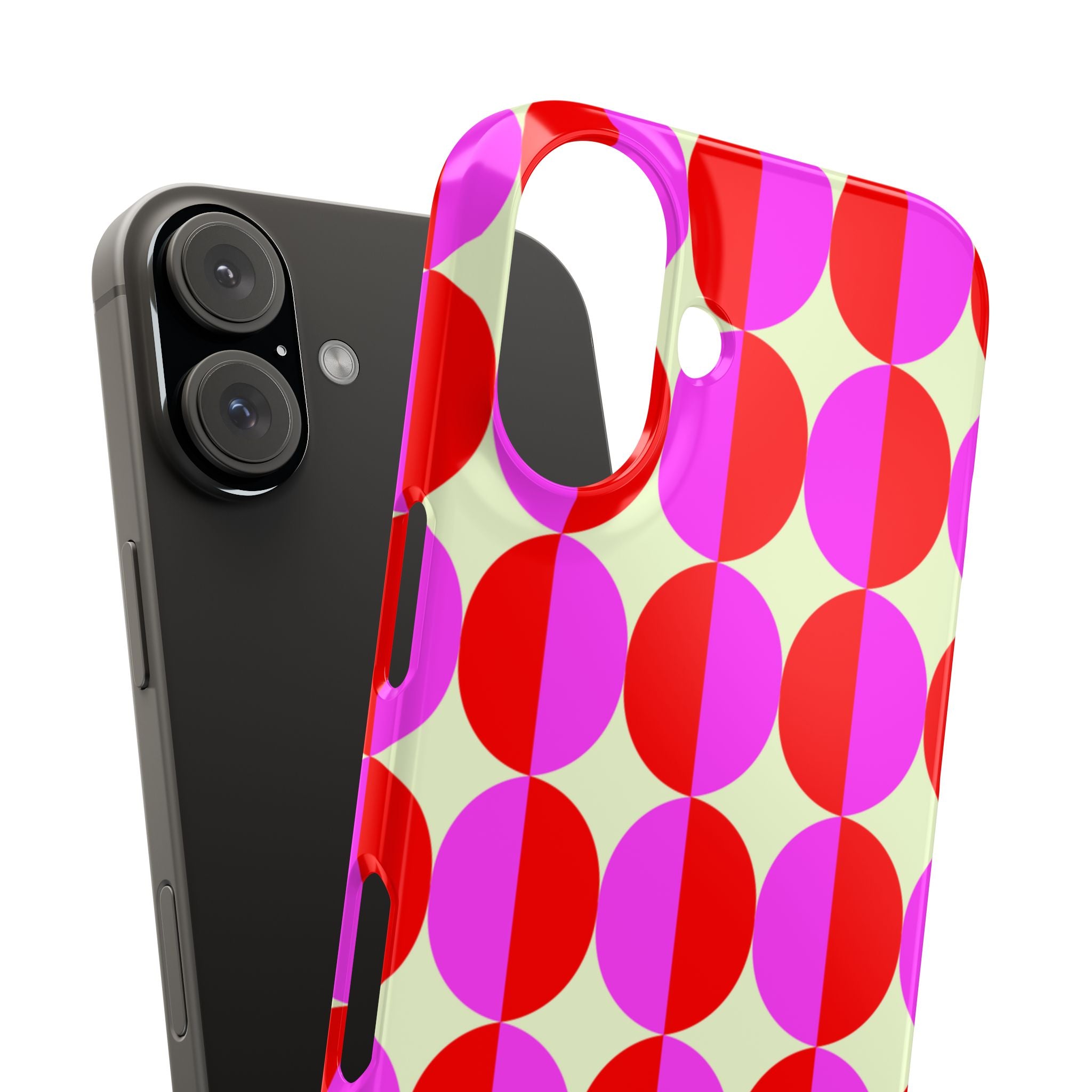 Red Pink Circle Snap Case