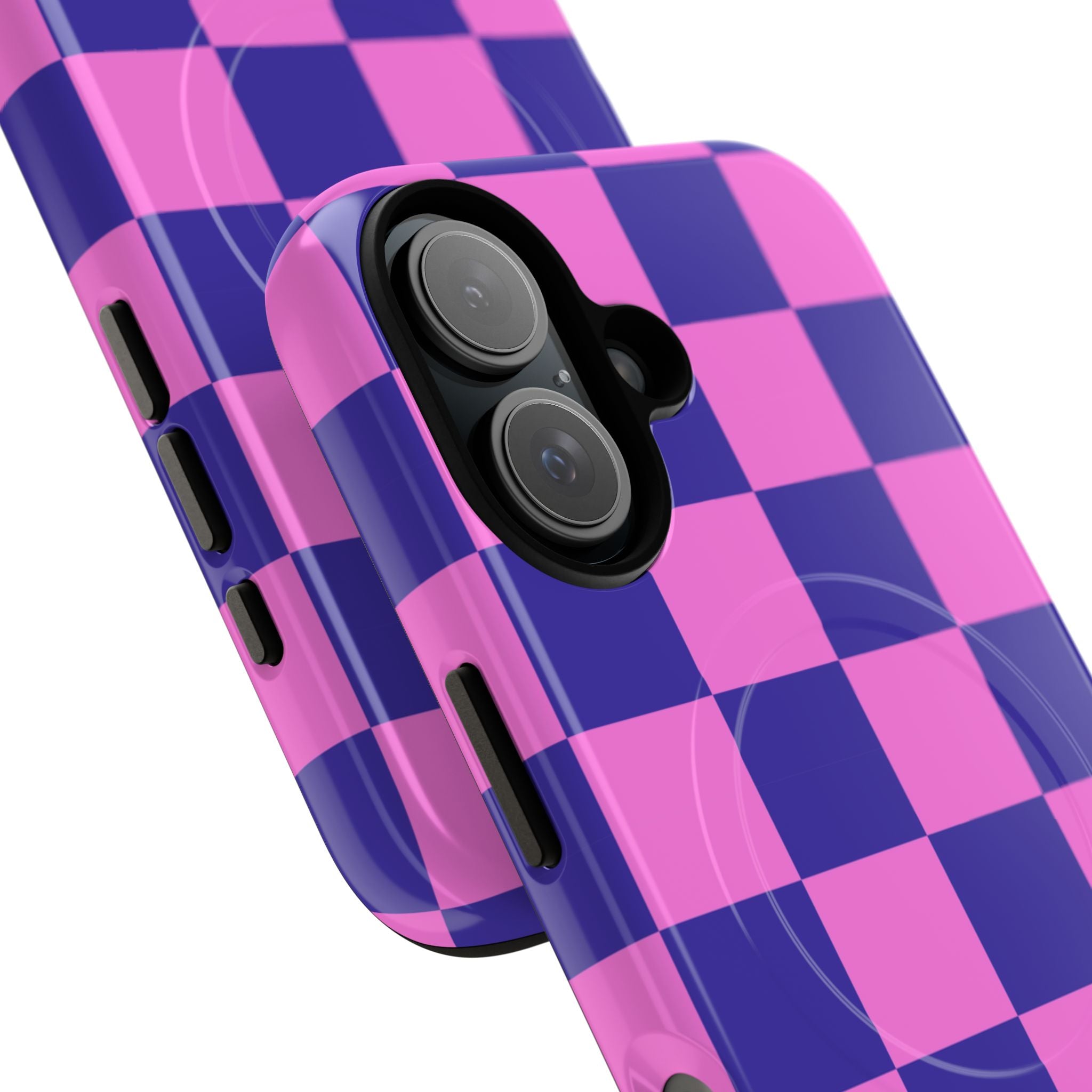 Pink & Blue Checkmate Tough Mag Case