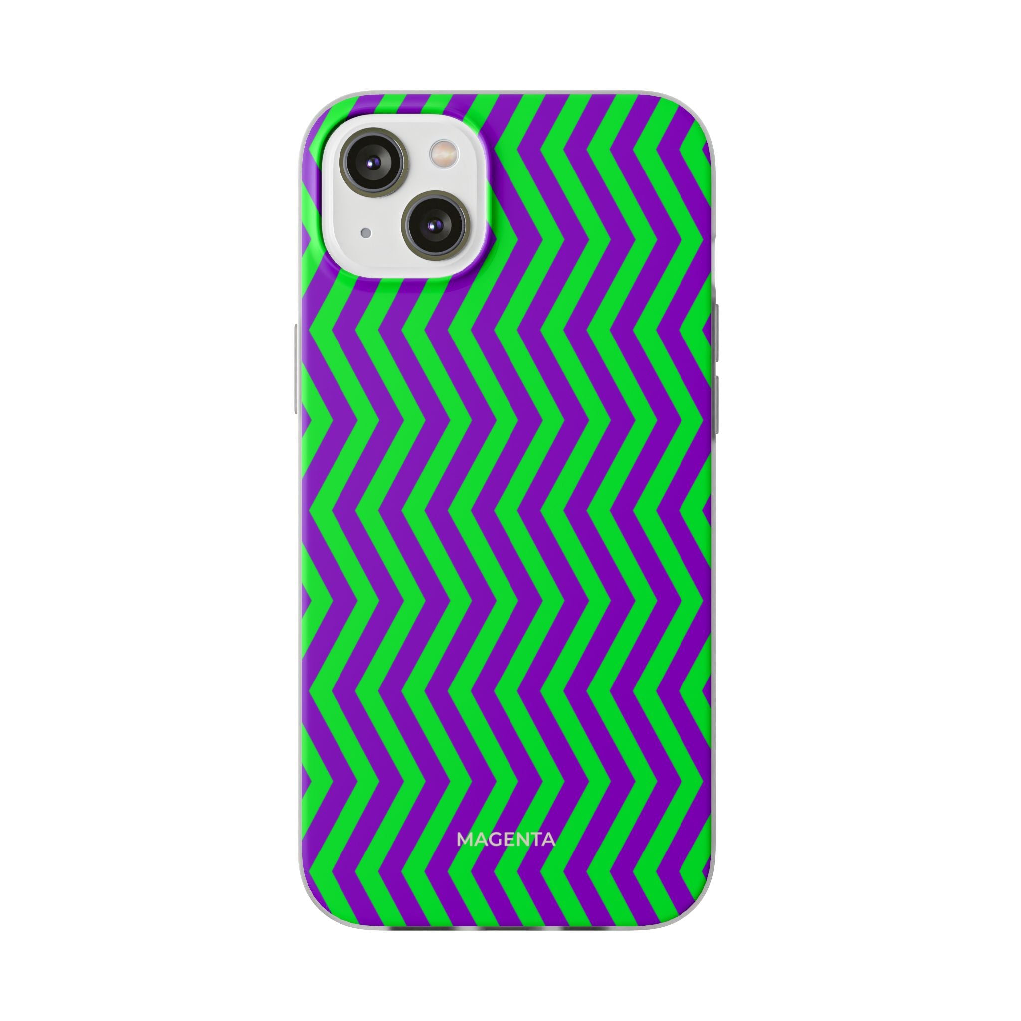 Green Purple Chevron Flexi Case
