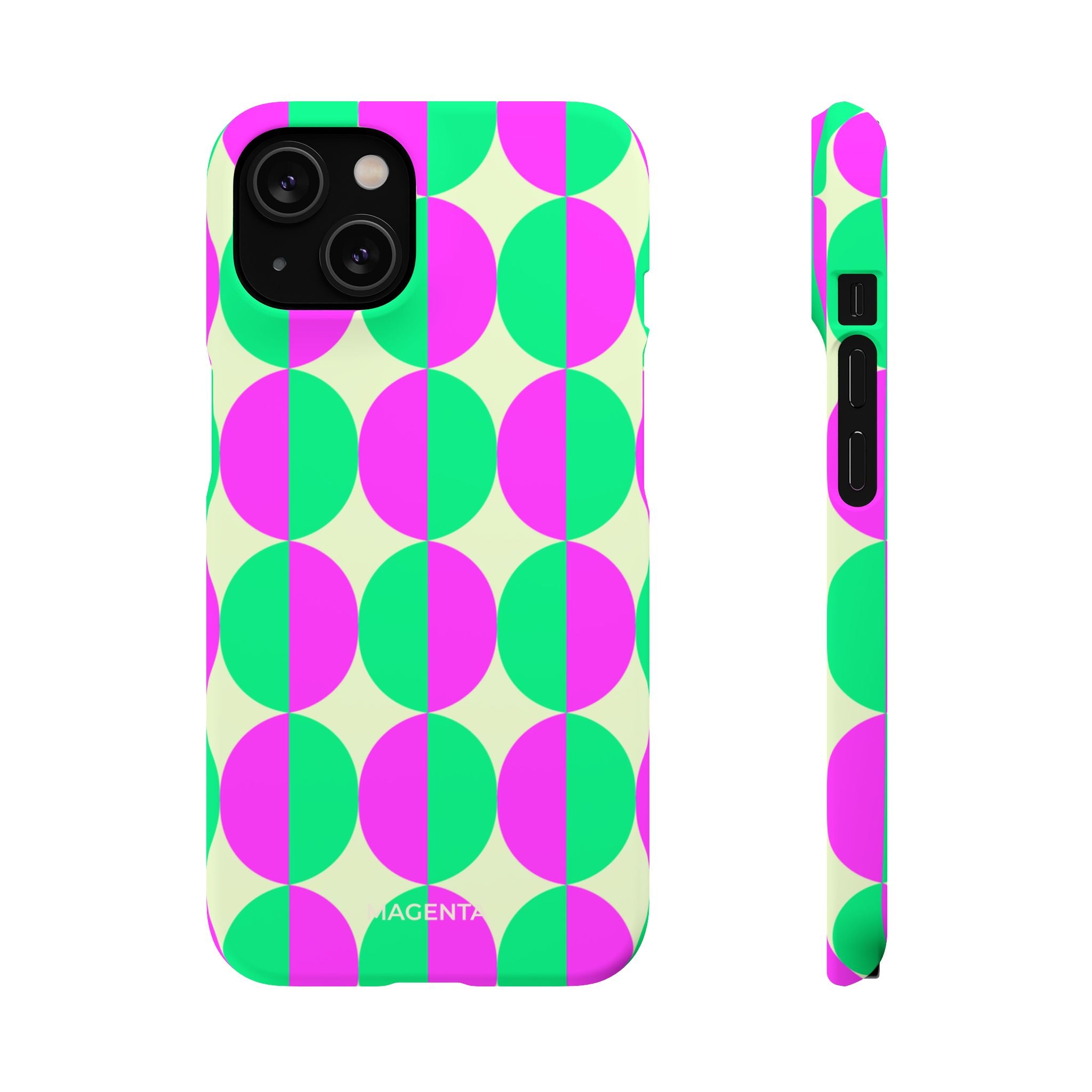 Purple Green Circle Snap Case