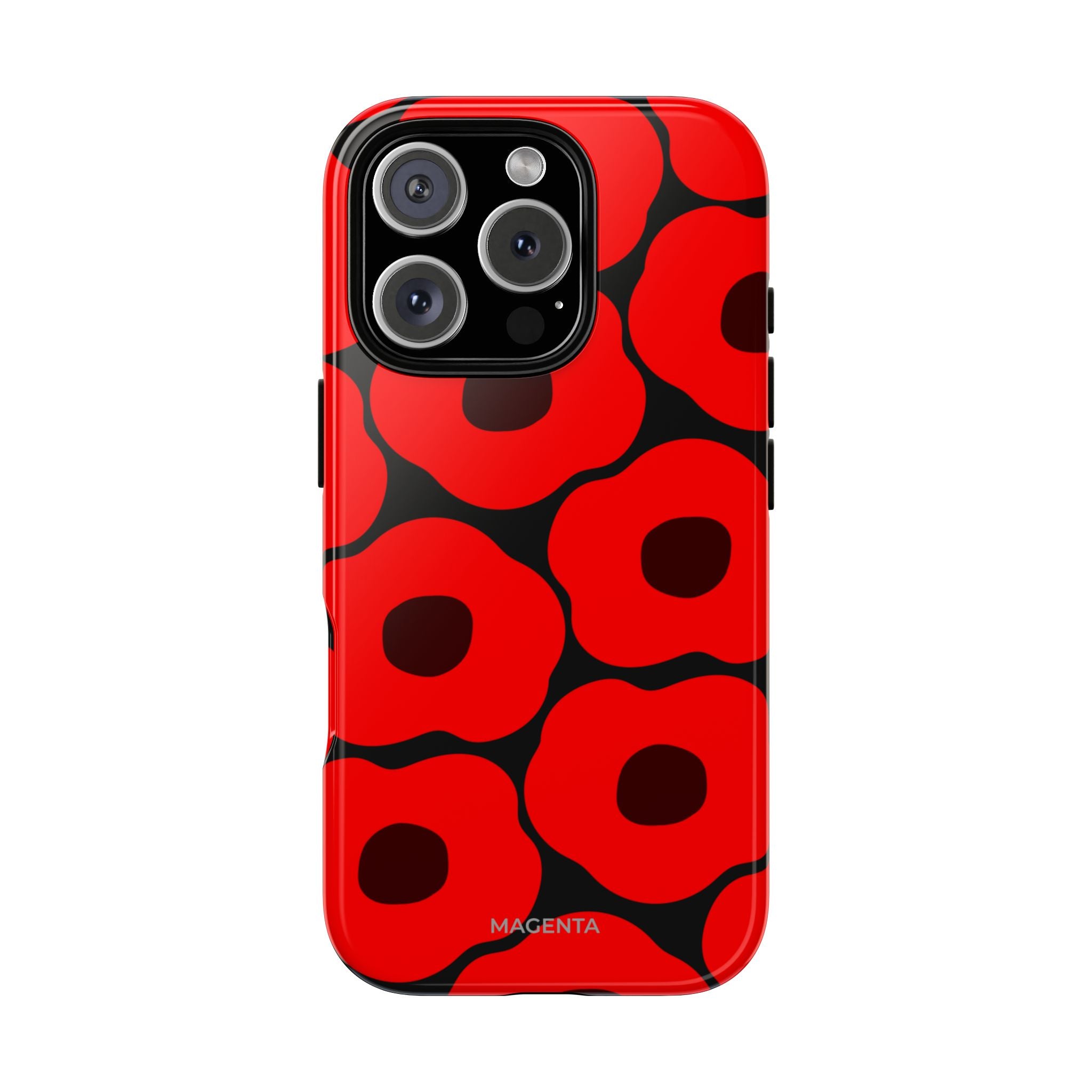 Red Poppy On ฺBlack Tough Case