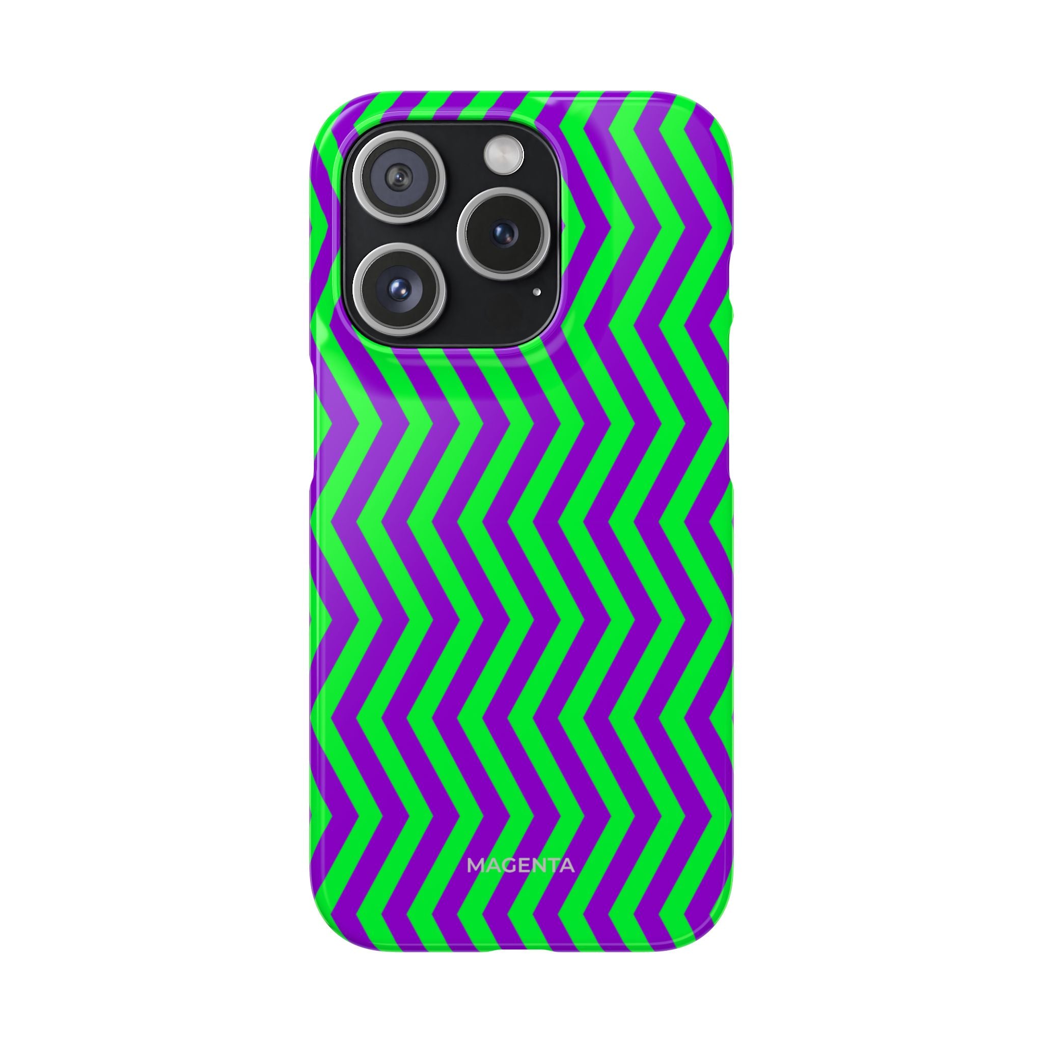 Green Purple Chevron Snap Case