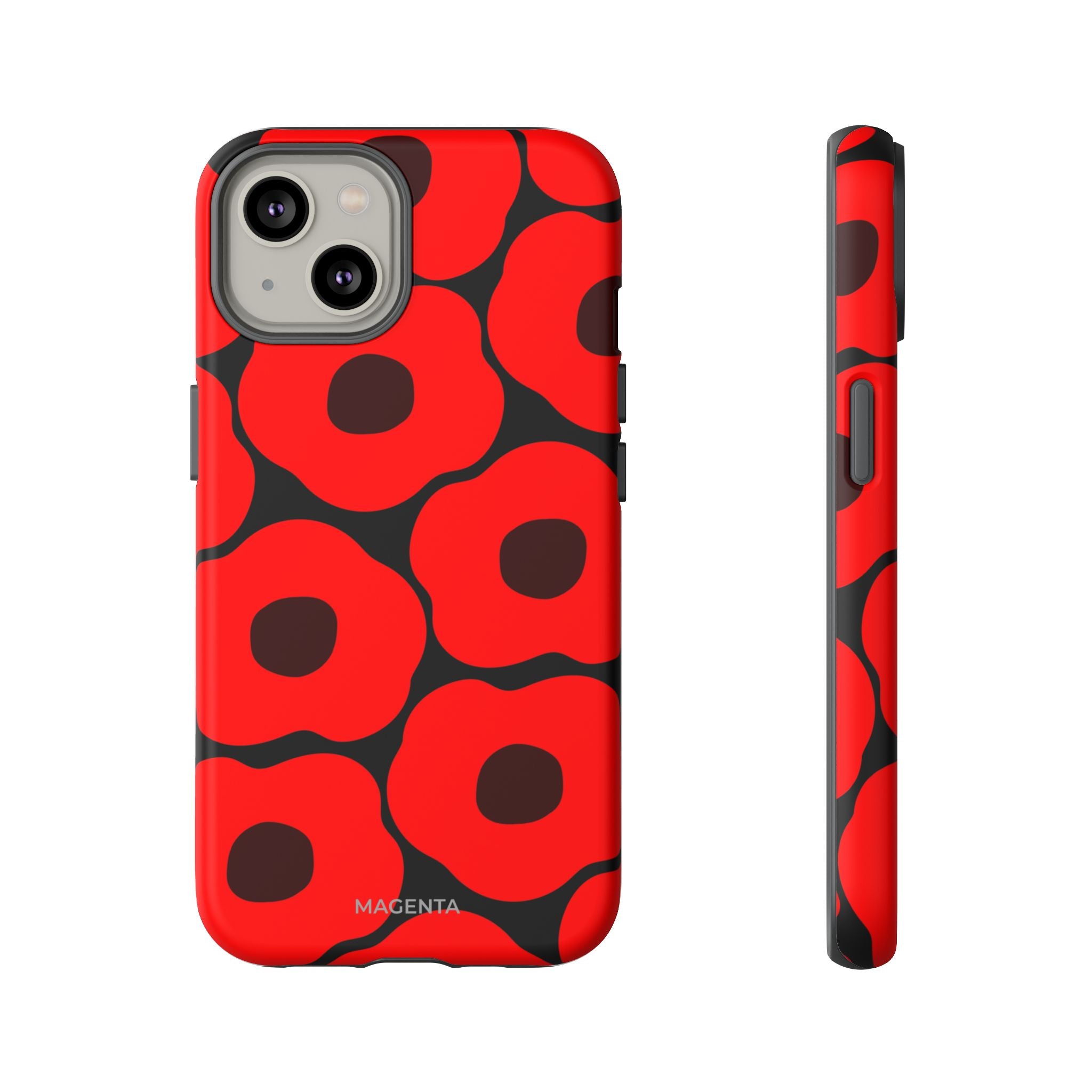 Red Poppy On ฺBlack Tough Case