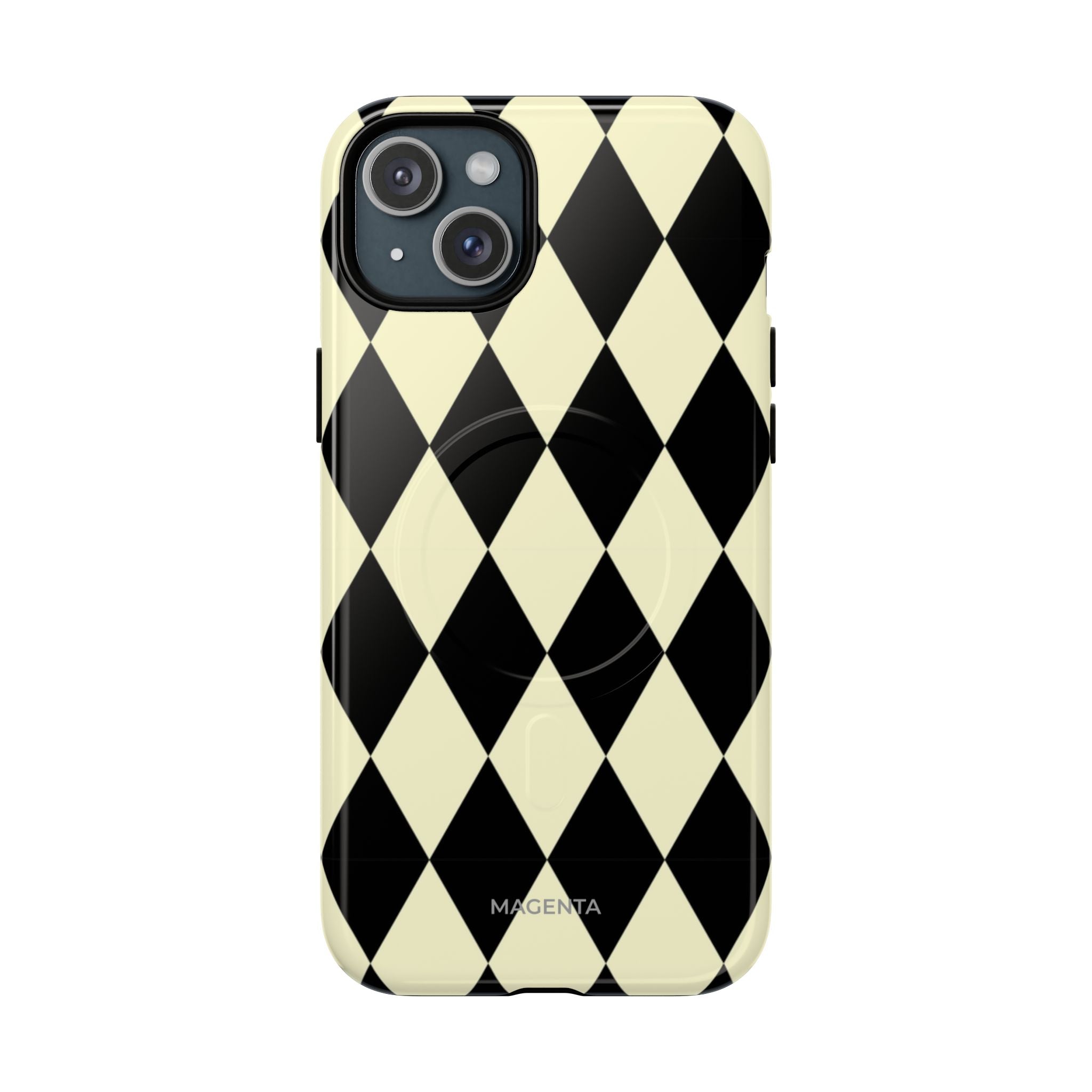 Black & Cream Geometric Tough Magnetic Case