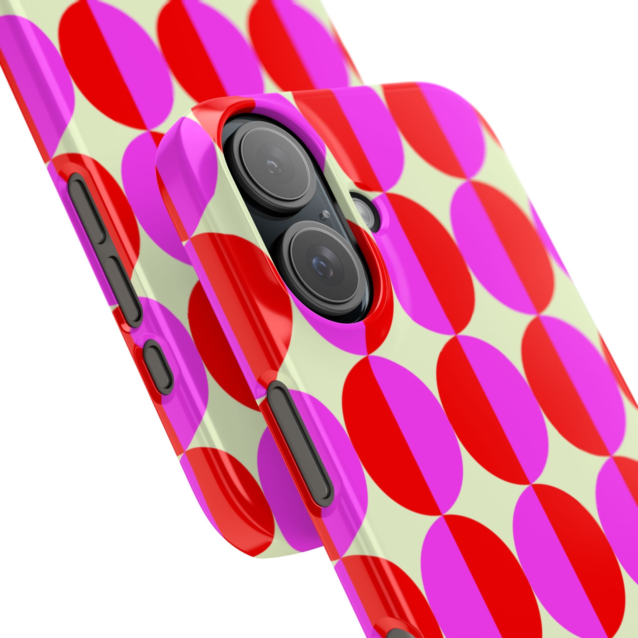Red Pink Circle Snap Case